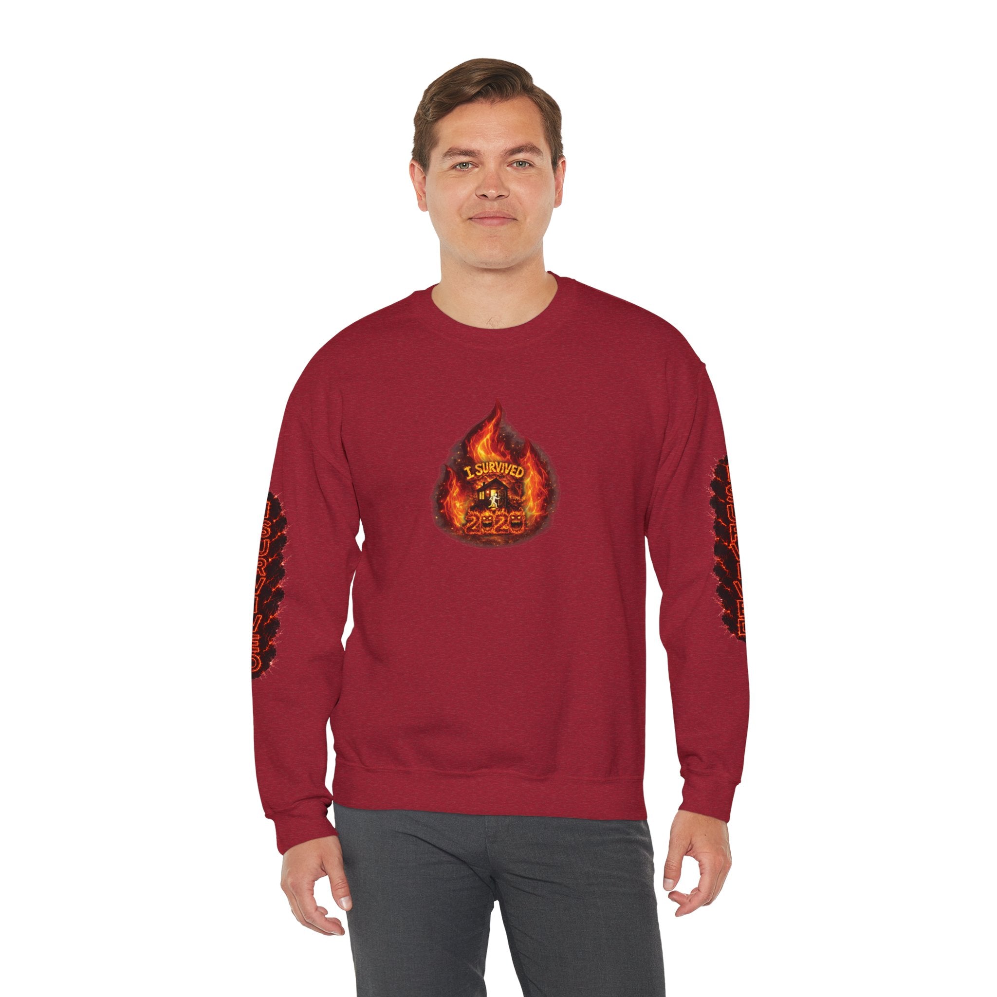 I Survived 2020 — WILDFIRES S2:E1: Director's Cut "Berry Creek" Memorial Unisex Heavy Blend™ Crewneck Sweatshirt