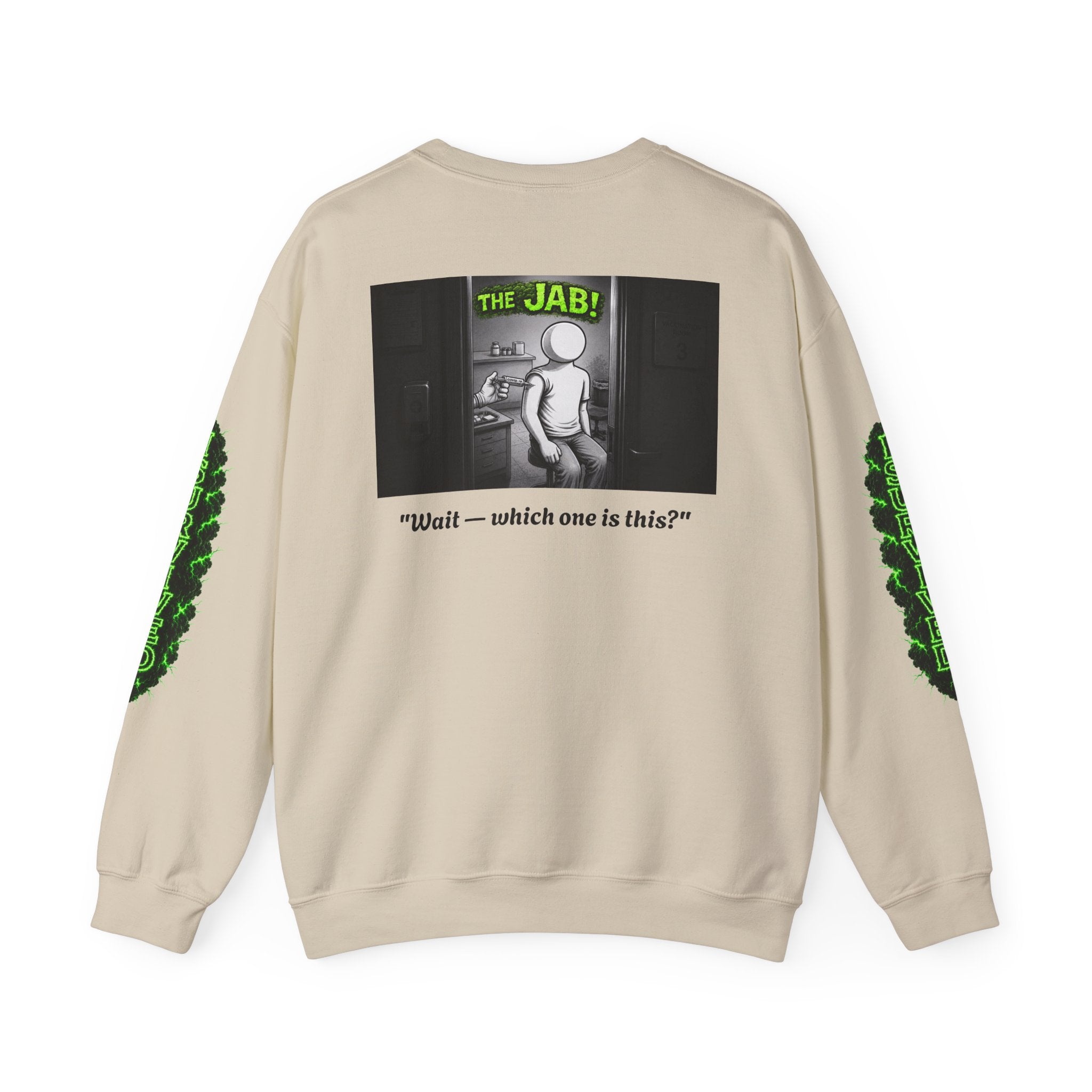 I Survived 2020 — Director's Cut S1:E3 "The Jab!" | Pandemic Edition Unisex Heavy Blend™ Crewneck Sweatshirt