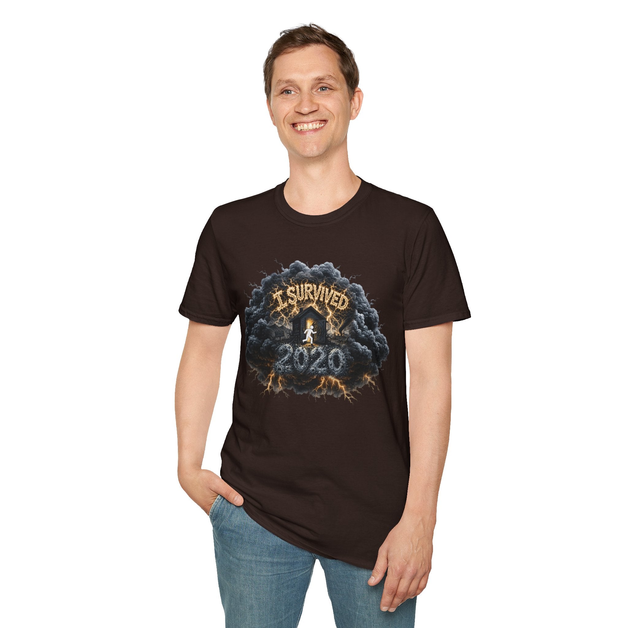 I Survived 2020 — Director's Cut Original Design Teaser Tee | Season 1 Premiere Drop Unisex Softstyle T-Shirt