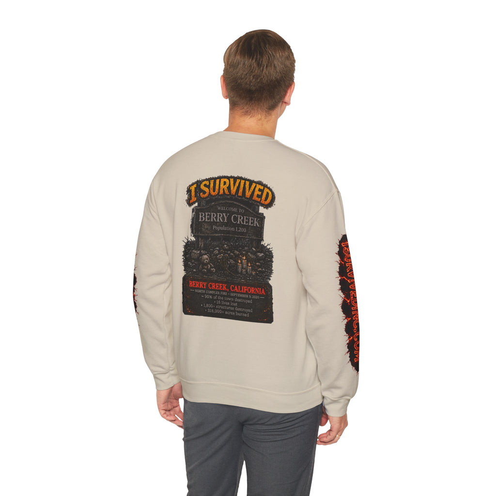 I Survived 2020 — WILDFIRES S2:E1: "Berry Creek" Memorial Unisex Heavy Blend™ Crewneck Sweatshirt