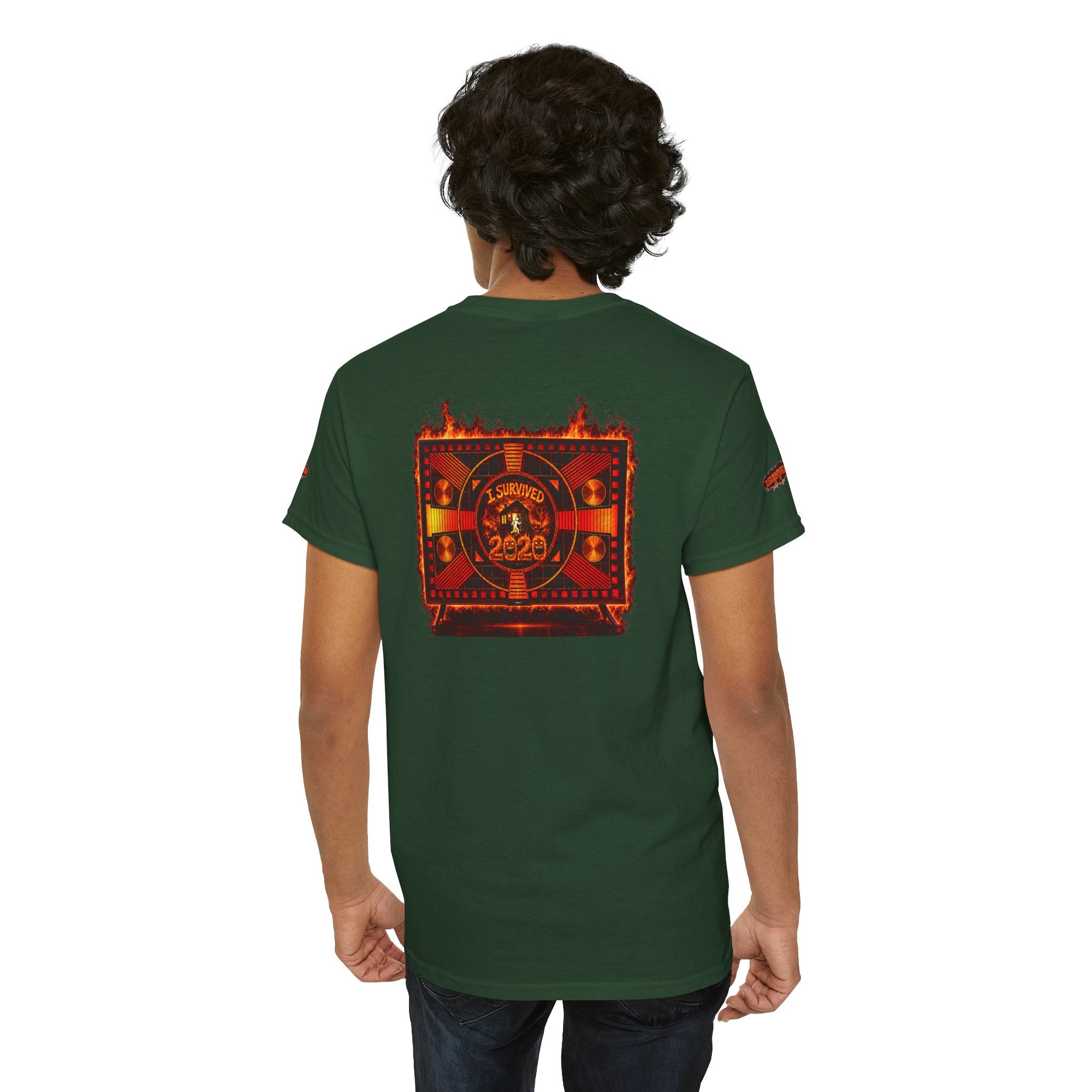 I Survived 2020 — "Please Stand By" Test Pattern Tee Wildfire Signal Special Edition Summer Premiere Unisex Heavy Cotton Tee