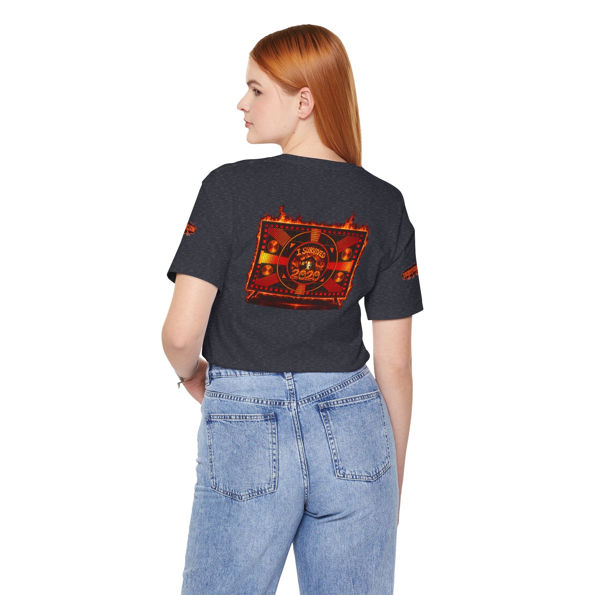 I Survived 2020 — "Please Stand By" Test Pattern Tee Wildfire Signal Special Edition Summer Premiere Unisex Jersey Short Sleeve Tee