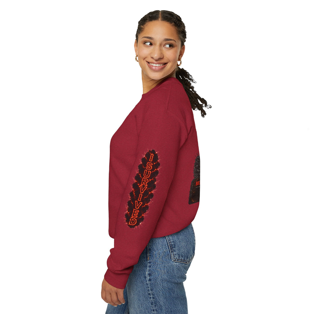 I Survived 2020 — WILDFIRES S2:E1: Director's Cut "Berry Creek" Memorial Unisex Heavy Blend™ Crewneck Sweatshirt