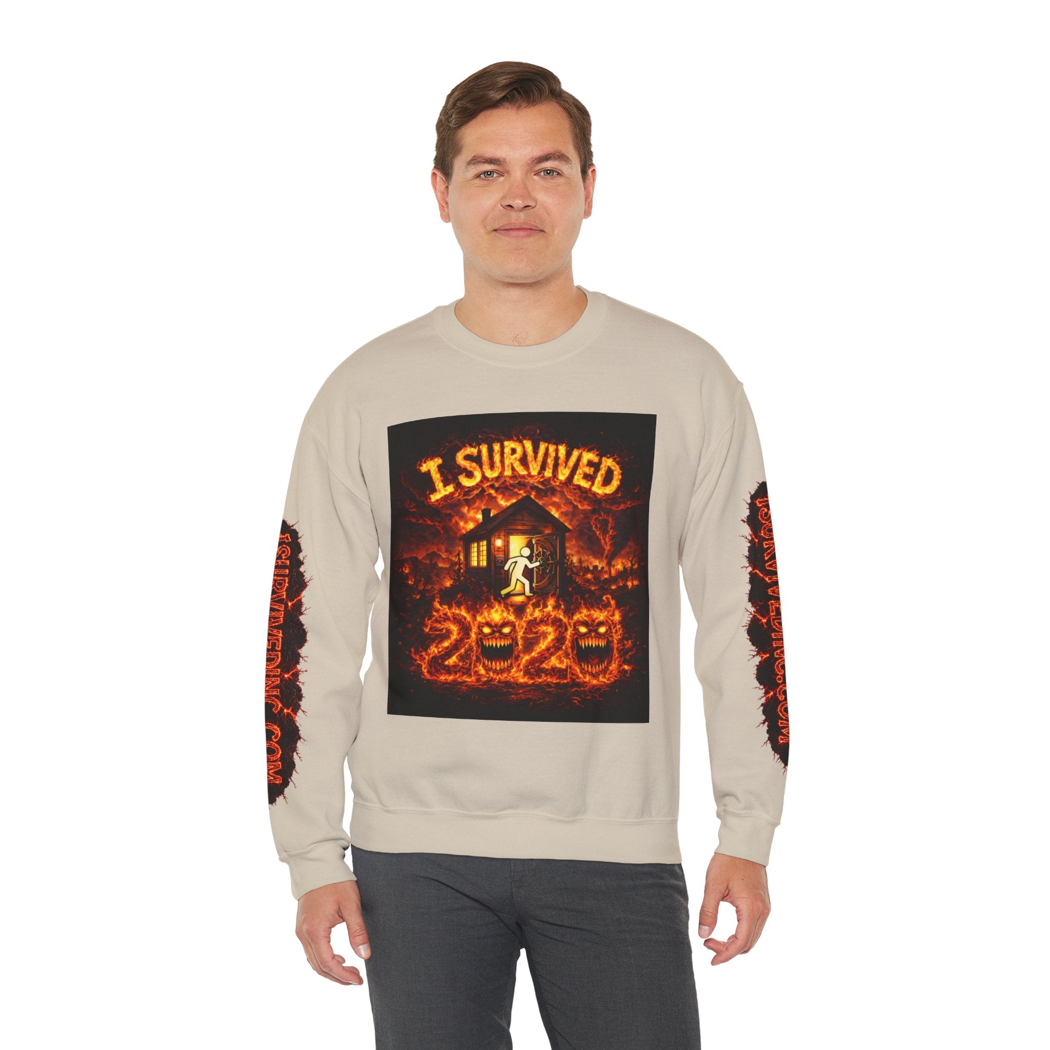 I Survived 2020 — WILDFIRES S2:E4: "Western U.S." Memorial Unisex Heavy Blend™ Crewneck Sweatshirt
