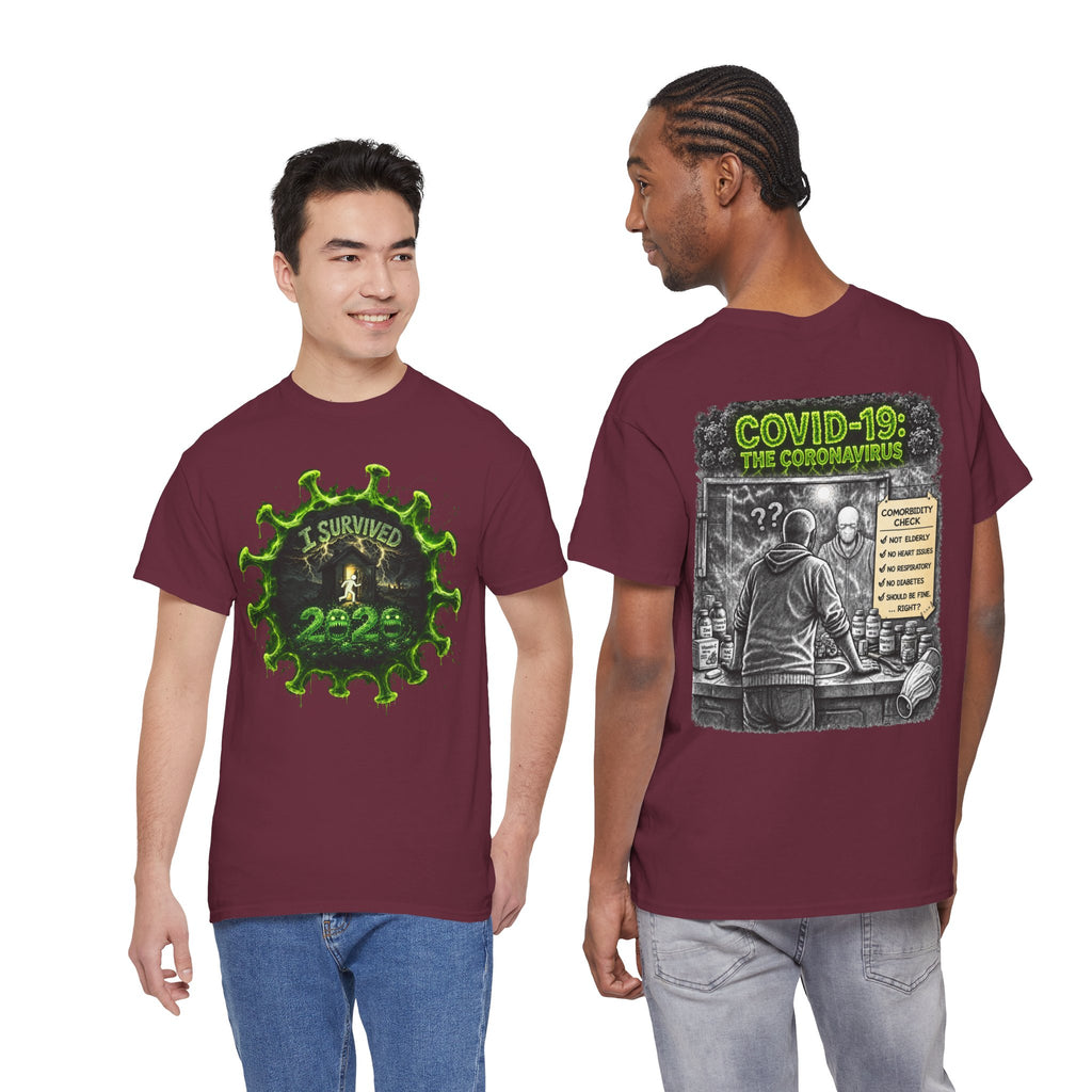 I Survived 2020 — Director's Cut S1:E1 "COVID-19: The Coronavirus" | Pandemic Edition Unisex Heavy Cotton Tee