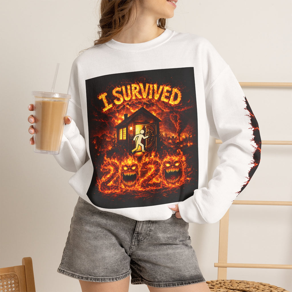 I Survived 2020 — WILDFIRES S2:E4: "Western U.S." Memorial Unisex Heavy Blend™ Crewneck Sweatshirt