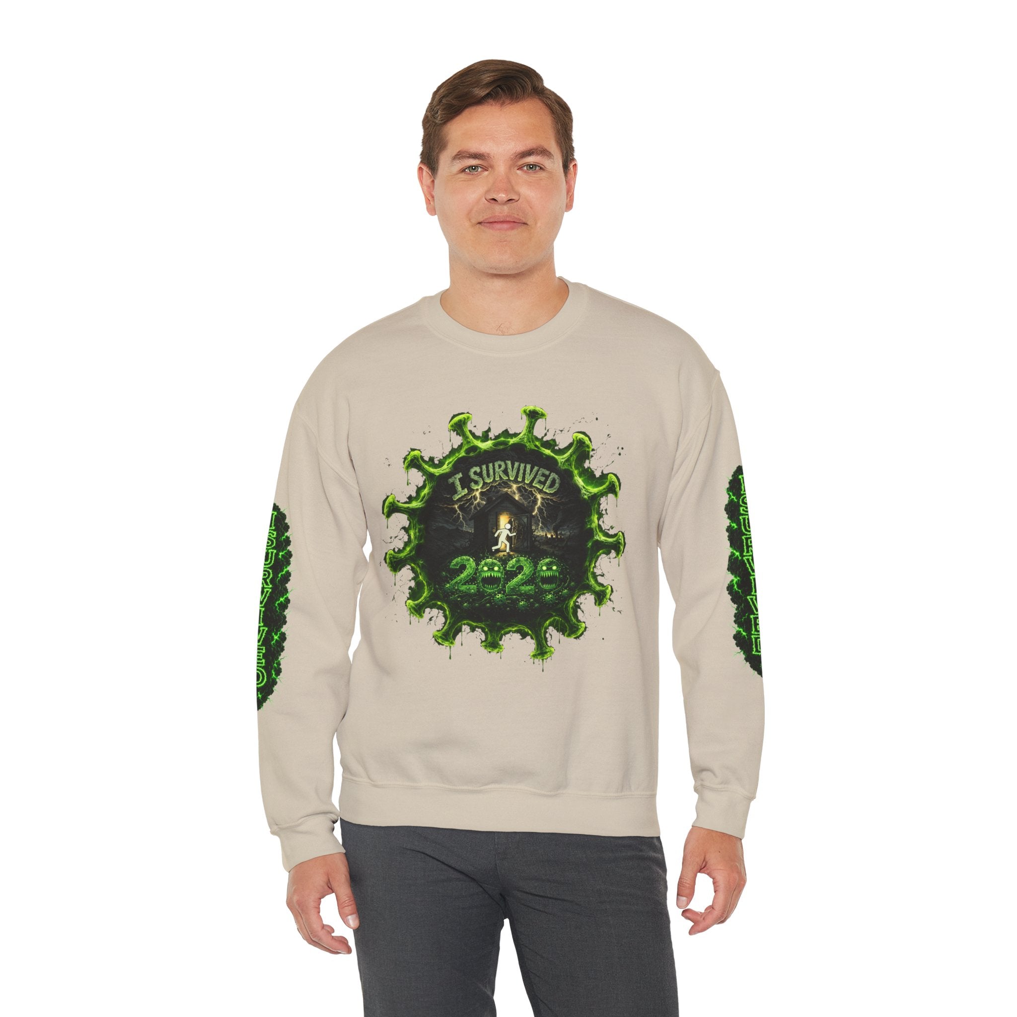 I Survived 2020 — Director's Cut S1:E3 "The Jab!" | Pandemic Edition Unisex Heavy Blend™ Crewneck Sweatshirt
