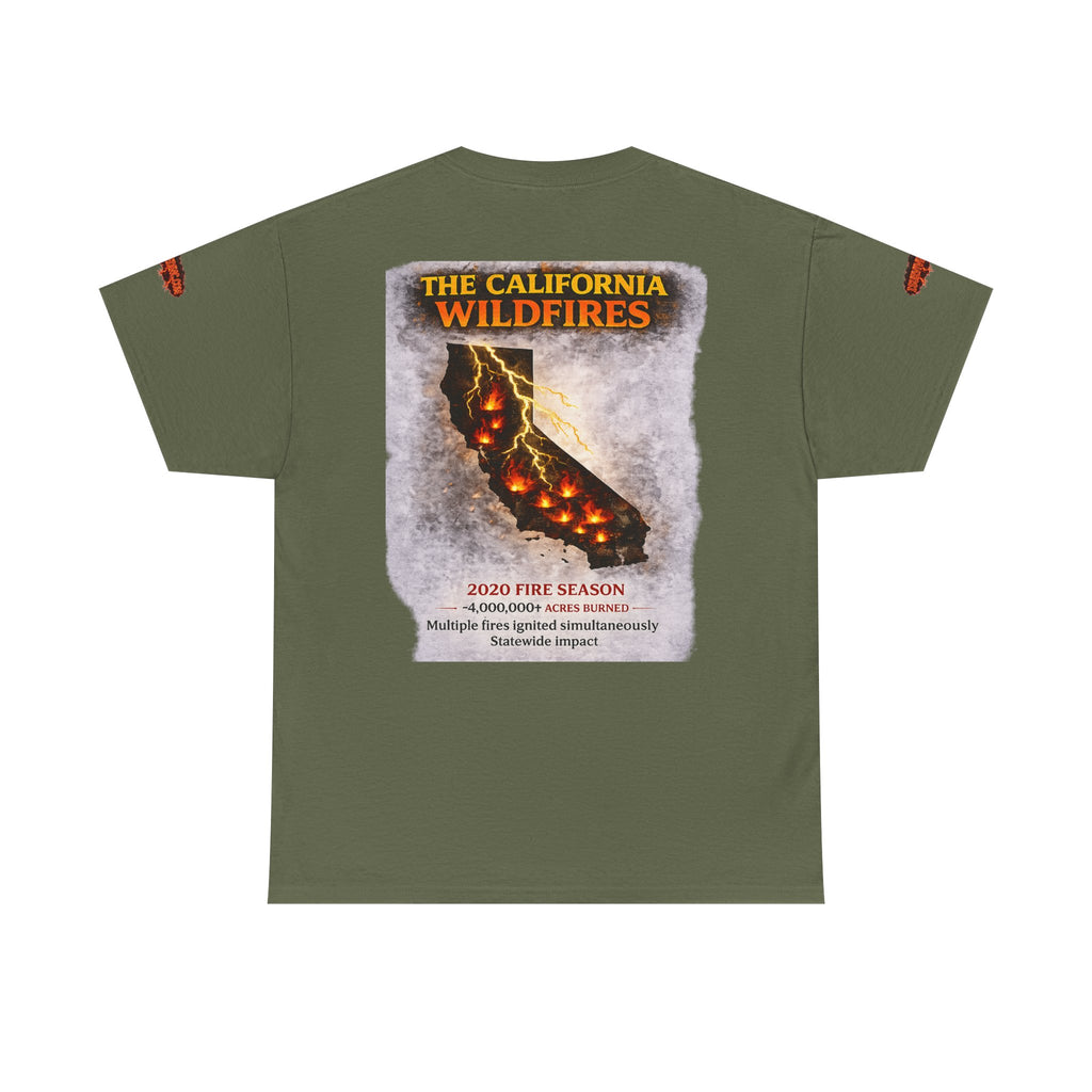 I Survived 2020 — S2:E3 "The California Wildfires" | Wildfire Edition Memorial Unisex Heavy Cotton Tee (SPECIAL EDITION)
