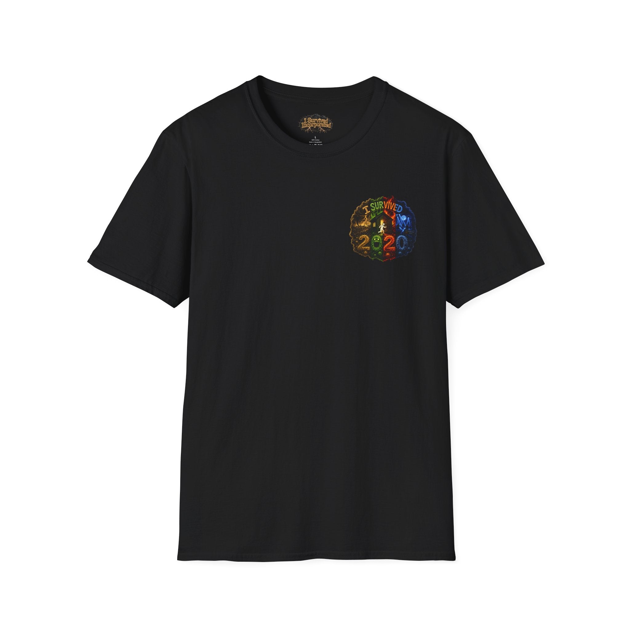 I Survived 2020 — "No Signal" Test Pattern Tee Alien Broadcast Finale Summer Premiere Unisex Softstyle T-Shirt