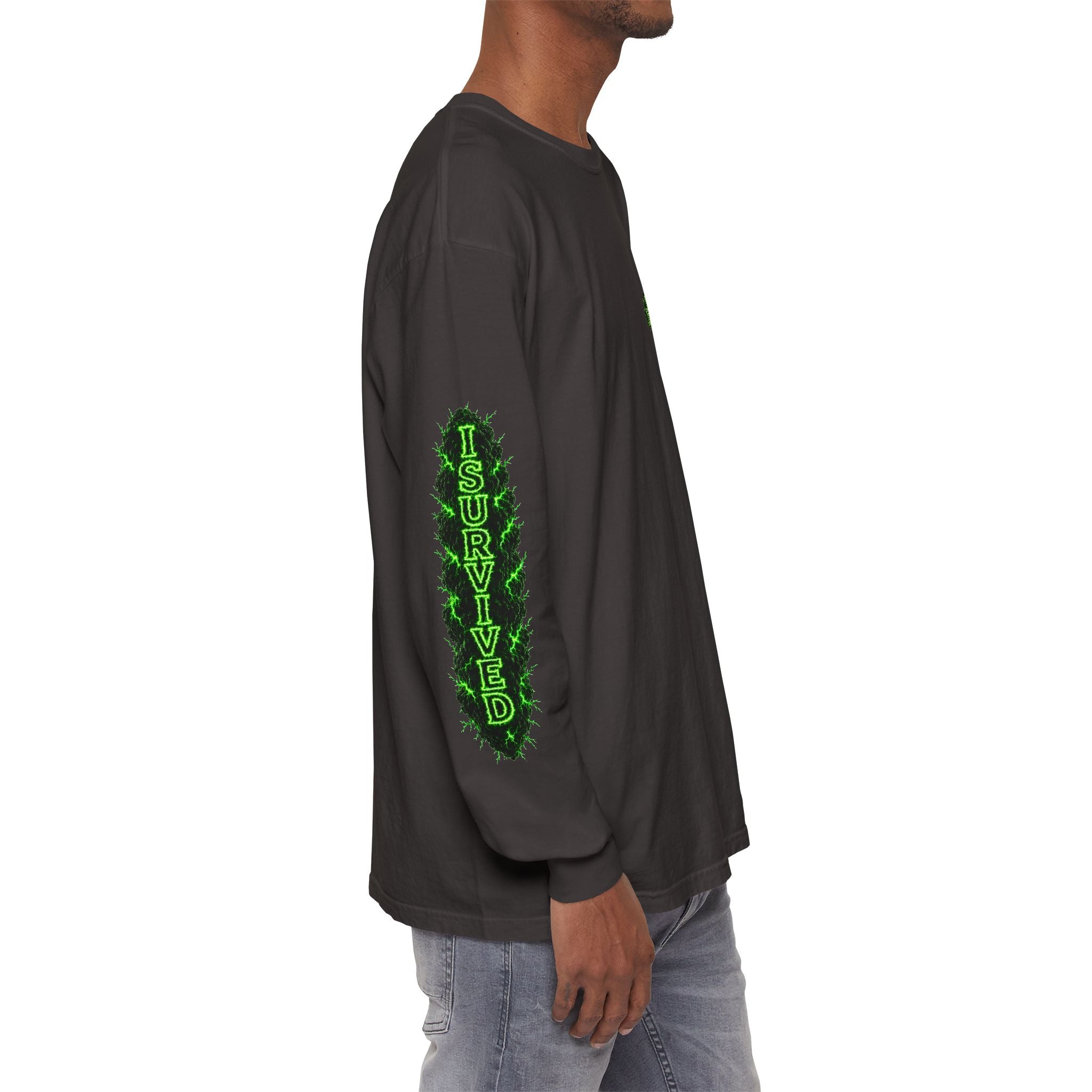 I Survived 2020 — "Please Stand By" Test Pattern Toxic Signal Tee Special Edition Summer Premiere Unisex Garment-Dyed Long Sleeve T-Shirt