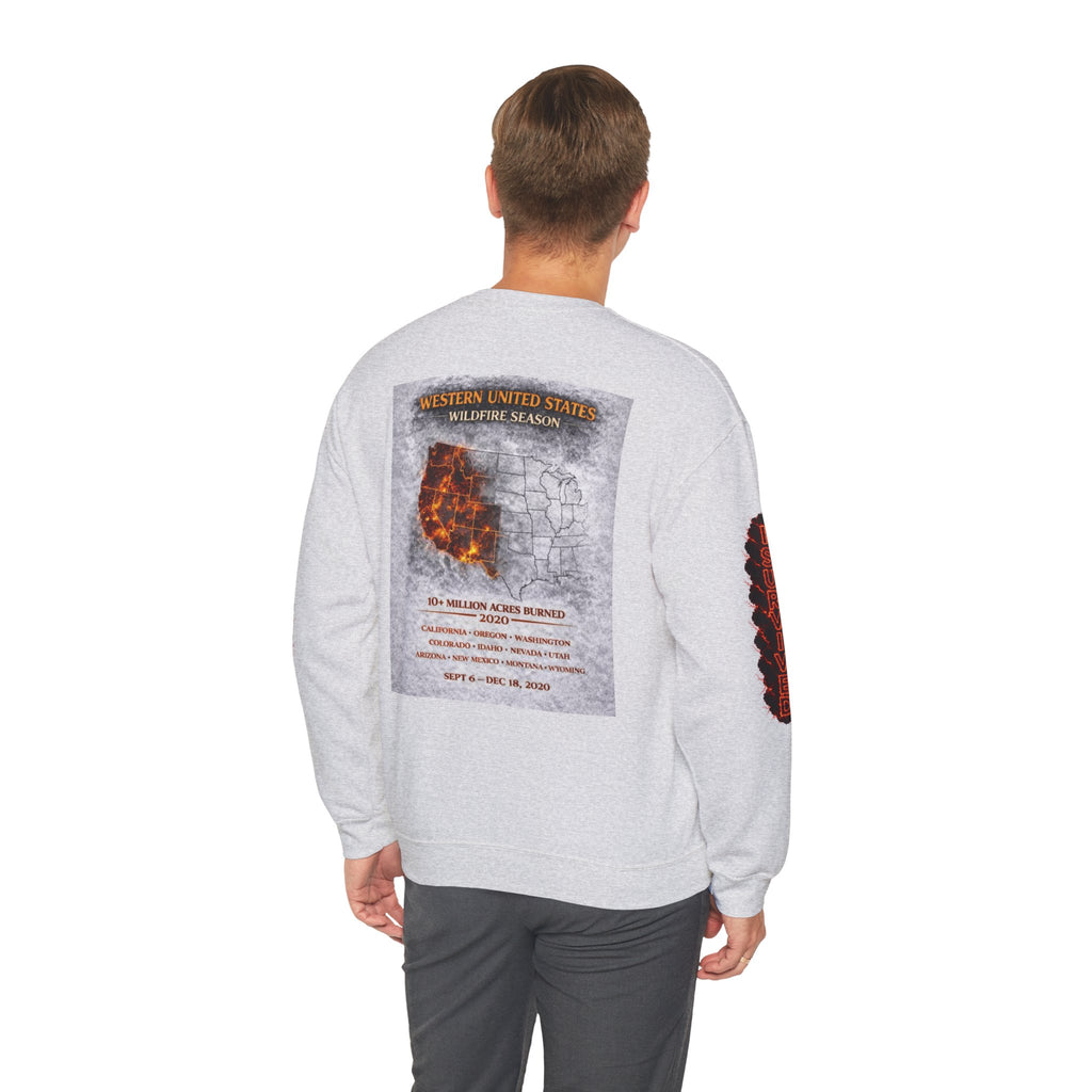 I Survived 2020 — WILDFIRES S2:E4: Director's Cut "Western U.S. Wildfire Season" Memorial Unisex Heavy Blend™ Crewneck Sweatshirt