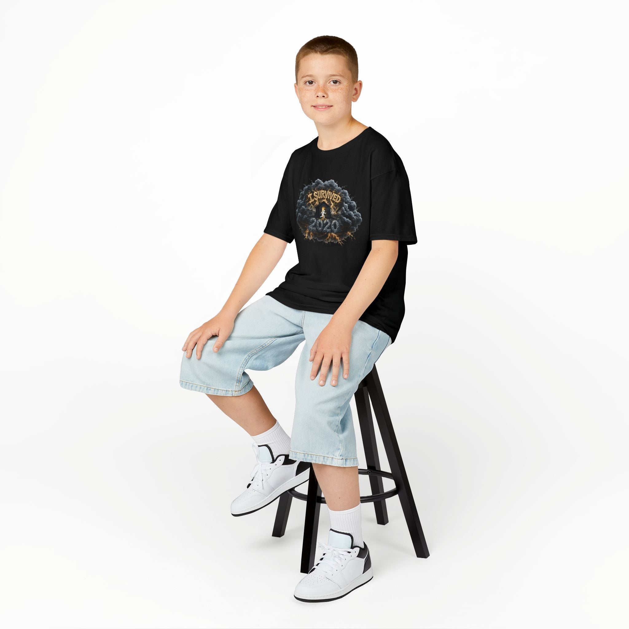 I Survived 2020 — Director's Cut Original Design Teaser Tee | Season 1 Premiere Drop Kids Heavy Cotton™ Tee