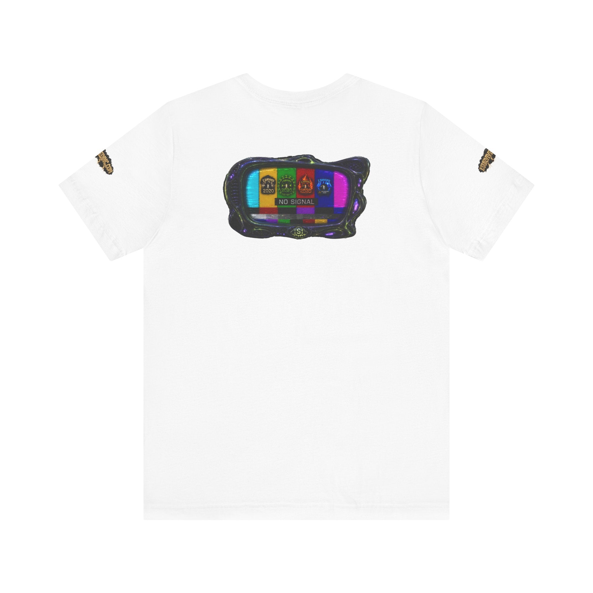 I Survived 2020 — "No Signal" Test Pattern Tee Alien Broadcast Finale Summer Premiere Unisex Jersey Short Sleeve Tee
