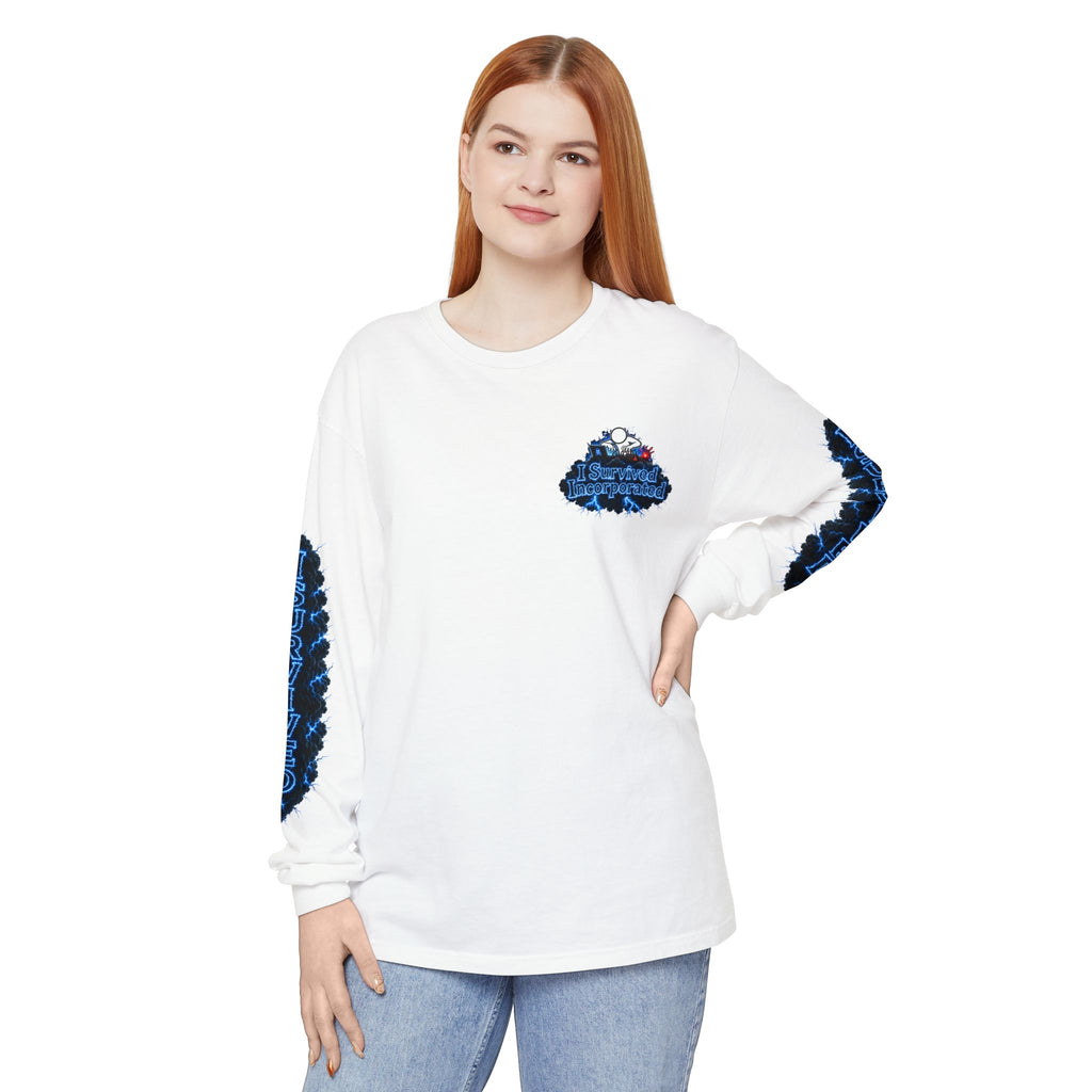 I Survived 2020 — "Please Stand By" Test Pattern Tee Lockdown Special Edition Summer Exclusive Unisex Garment-Dyed Long Sleeve T-Shirt