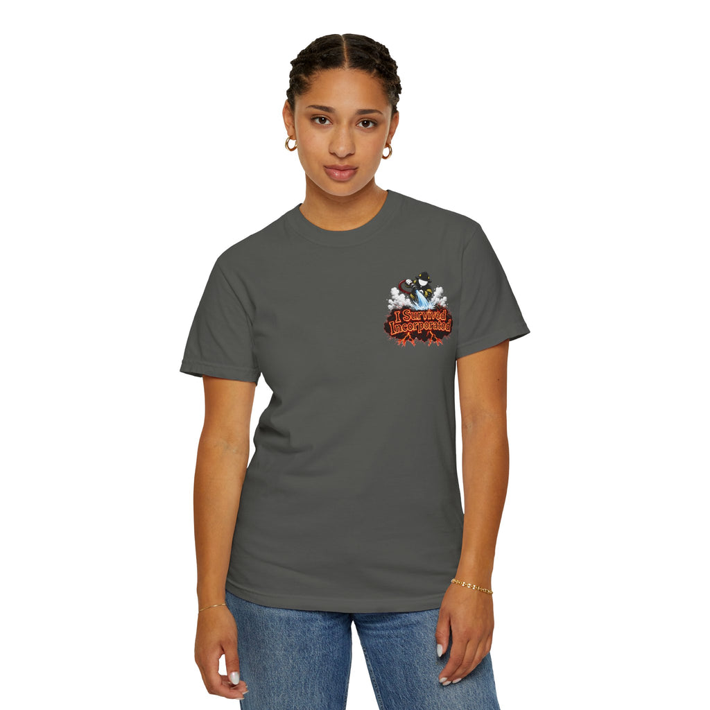 I Survived 2020 — "Please Stand By" Test Pattern Tee Wildfire Signal Edition Summer Premiere Unisex Garment-Dyed T-shirt