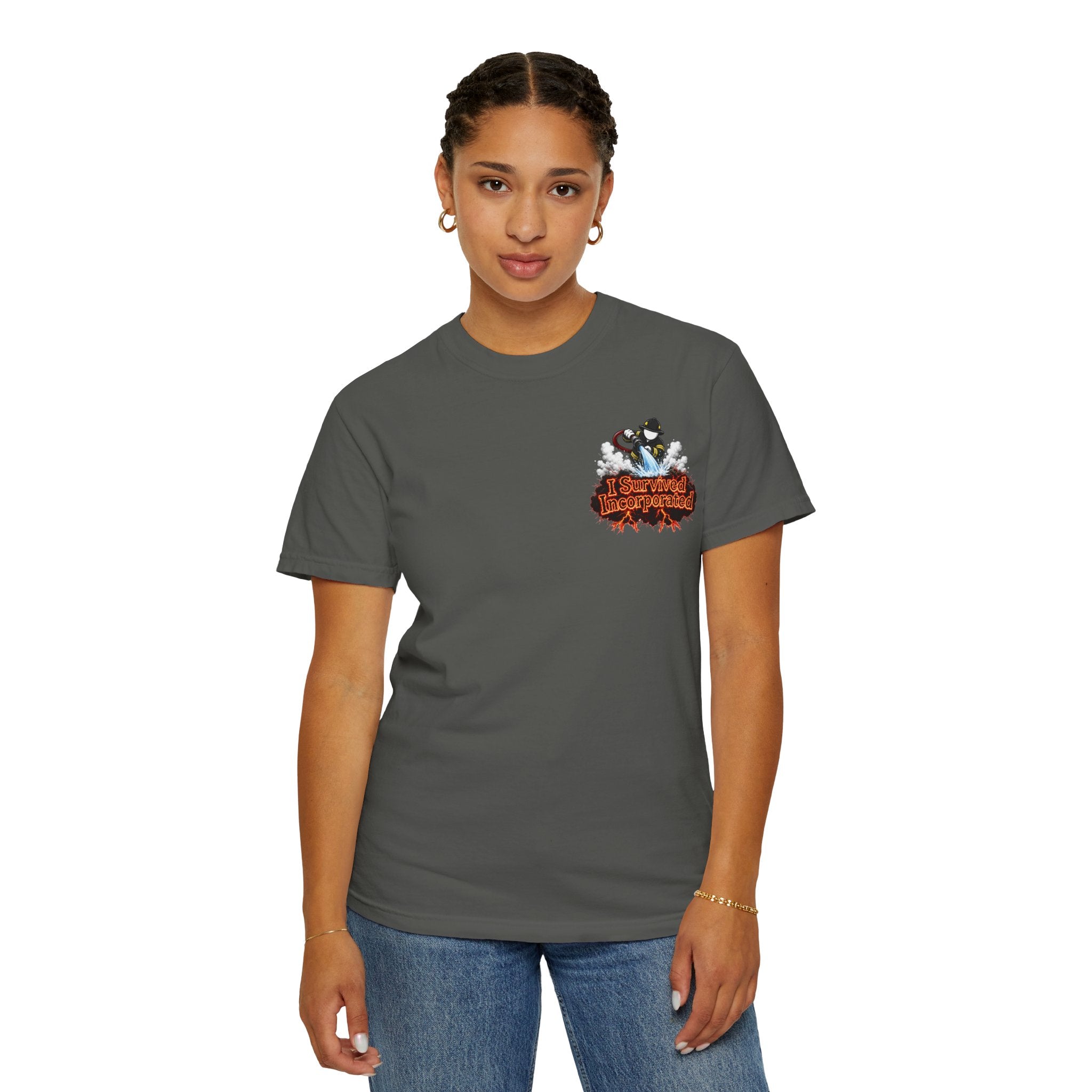 I Survived 2020 — "Please Stand By" Test Pattern Tee Wildfire Signal Edition Summer Premiere Unisex Garment-Dyed T-shirt