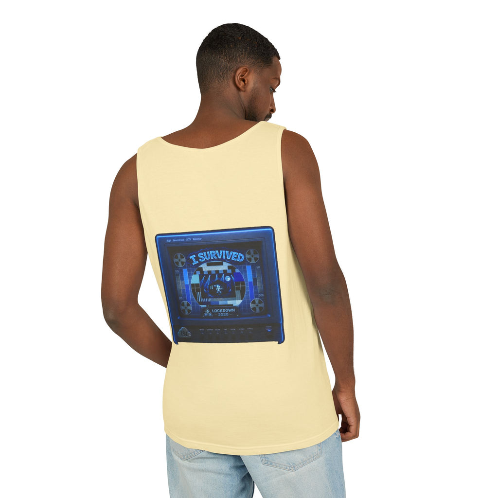 I Survived 2020 — "Please Stand By" Test Pattern Tee Lockdown Special Edition Summer Exclusive Unisex Garment-Dyed Tank Top