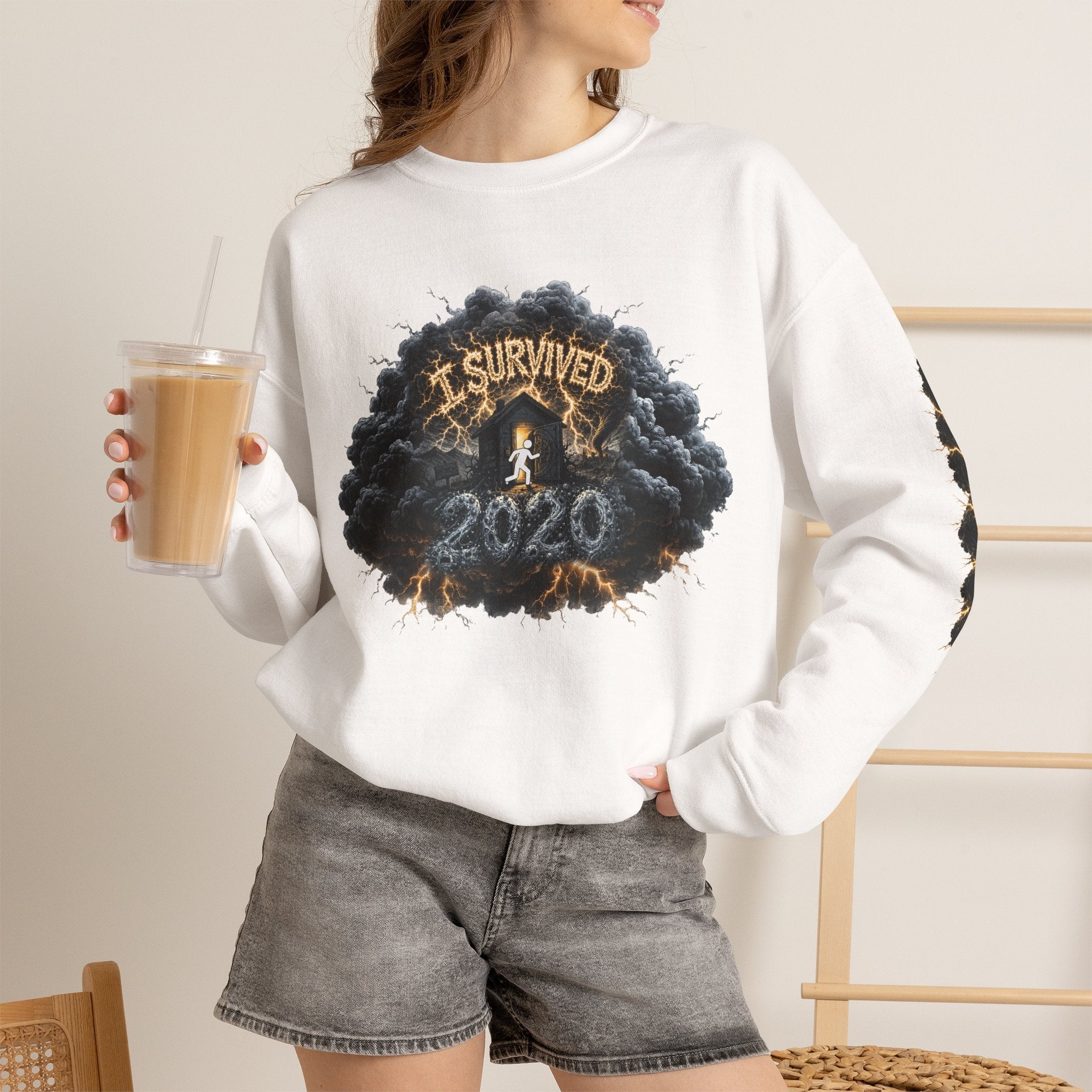 I Survived 2020 — Director's Cut Original Design Teaser Tee | Season 1 Premiere Drop Unisex Heavy Blend™ Crewneck Sweatshirt (SPECIAL EDITION)