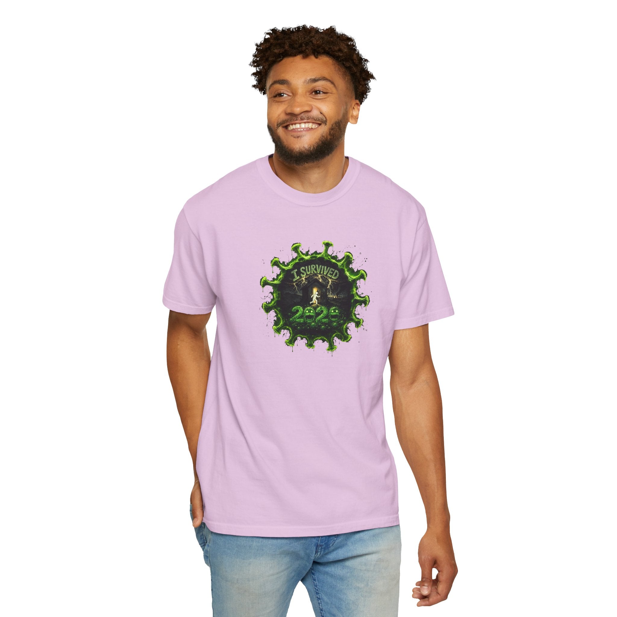 I Survived 2020 — PANDEMIC S1:E4: Director's Cut "Mask Madness" Unisex Garment-Dyed T-shirt