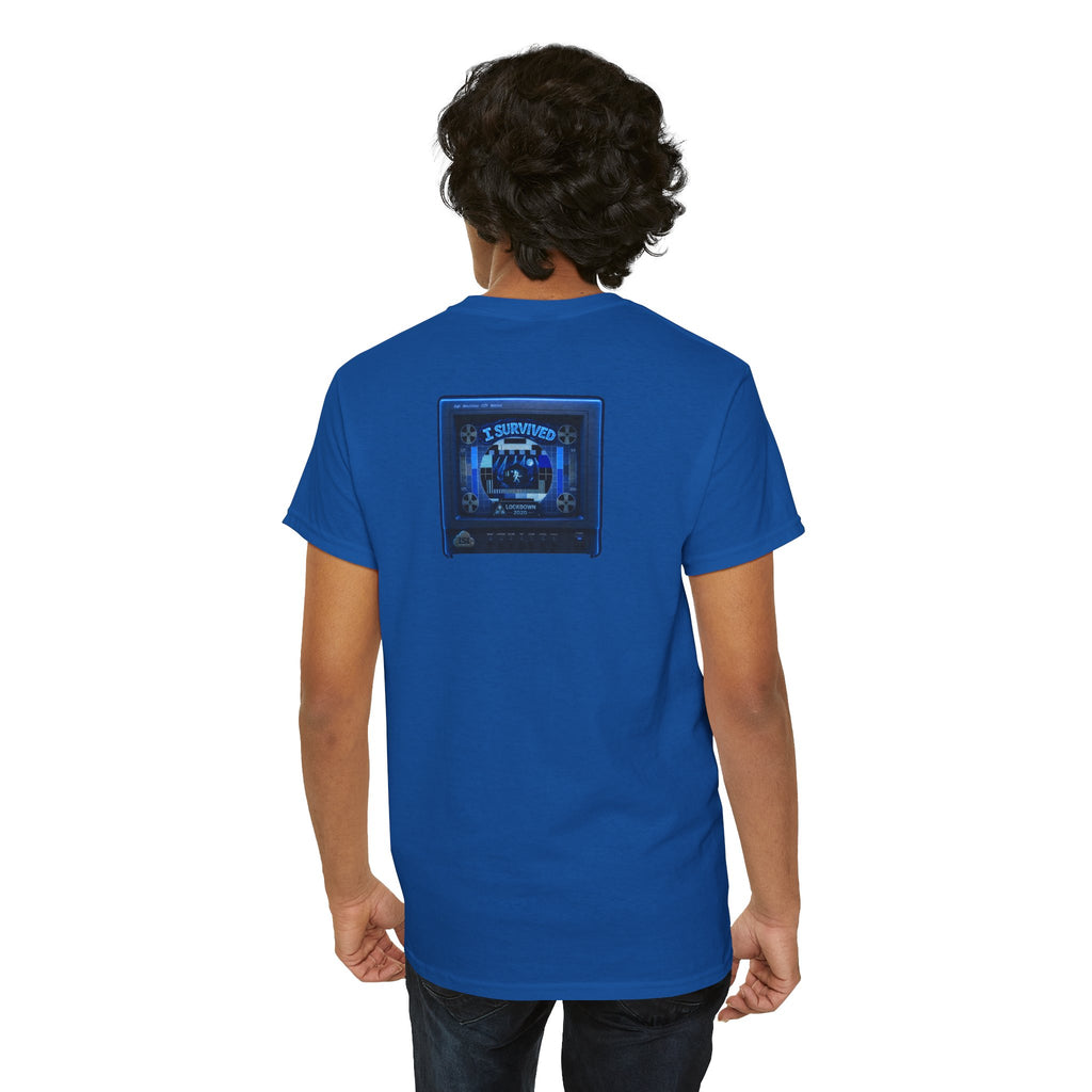 I Survived 2020 — "Please Stand By" Test Pattern Tee Lockdown Surveillance Edition Summer Exclusive Unisex Heavy Cotton Tee