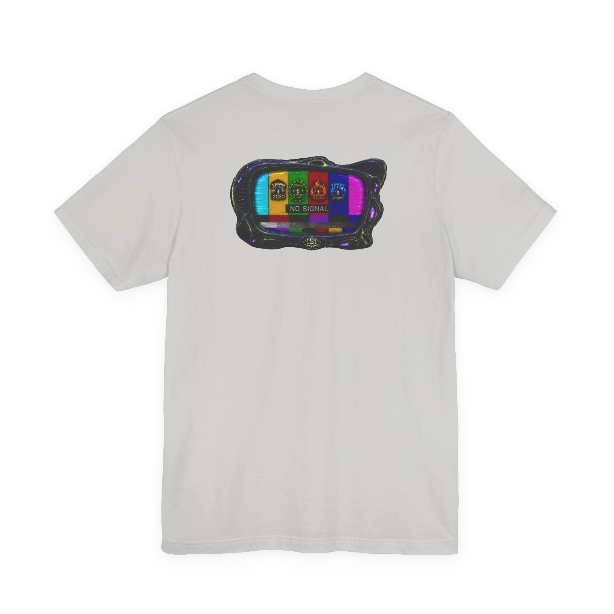 I Survived 2020 — "No Signal" Test Pattern Tee Alien Broadcast Finale Summer Premiere Unisex Jersey Short Sleeve Tee