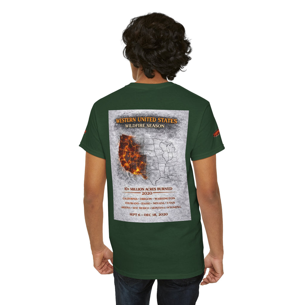 I Survived 2020 — WILDFIRES S2:E4: Special Edition "Western U.S." Memorial Unisex Heavy Cotton Tee