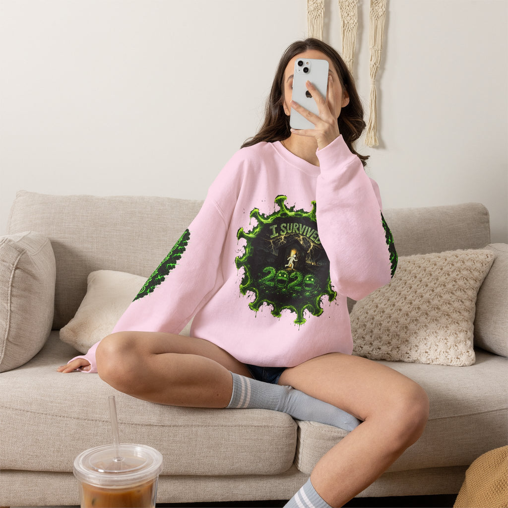 I Survived 2020 — Director's Cut S1:E1 "COVID-19: The Coronavirus" | Pandemic Edition Unisex Heavy Blend™ Crewneck Sweatshirt