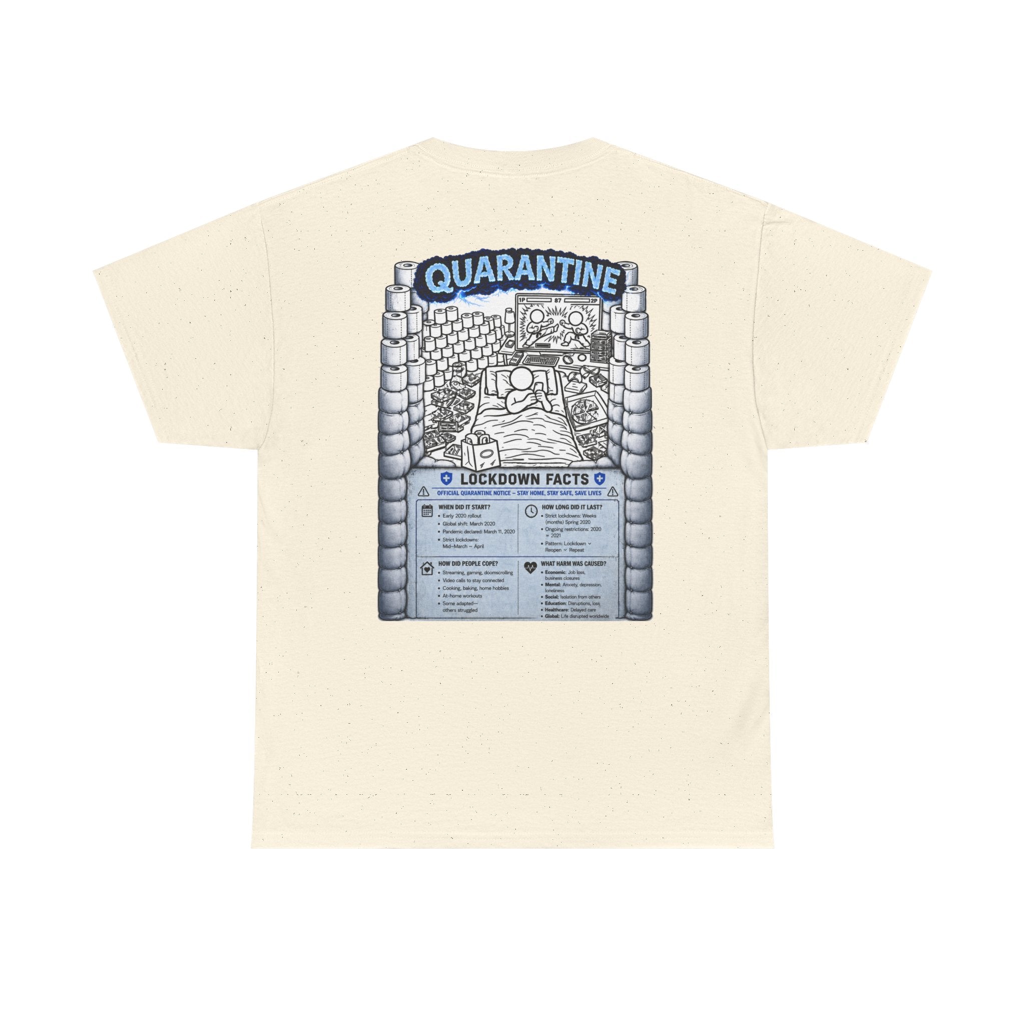 I Survived 2020 — LOCKDOWN S3:E1: "Quarantine" Unisex Heavy Cotton Tee