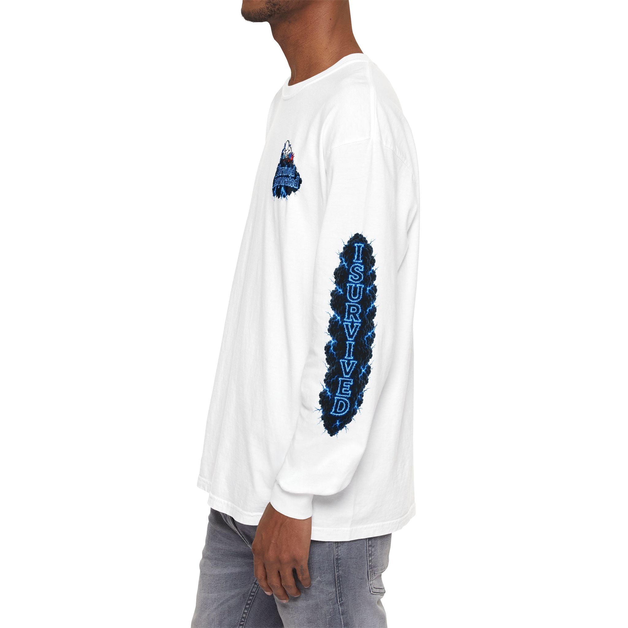 I Survived 2020 — "Please Stand By" Test Pattern Tee Lockdown Special Edition Summer Exclusive Unisex Garment-Dyed Long Sleeve T-Shirt