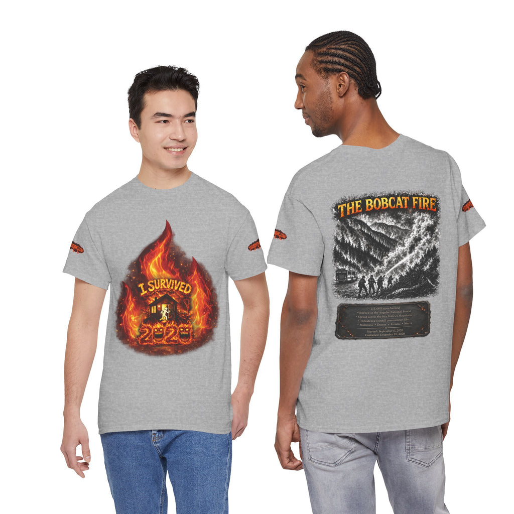 I Survived 2020 — Director's Cut S2:E2 "The Bobcat Fire" | Wildfire Edition Memorial Unisex Heavy Cotton Tee (SPECIAL EDITION)