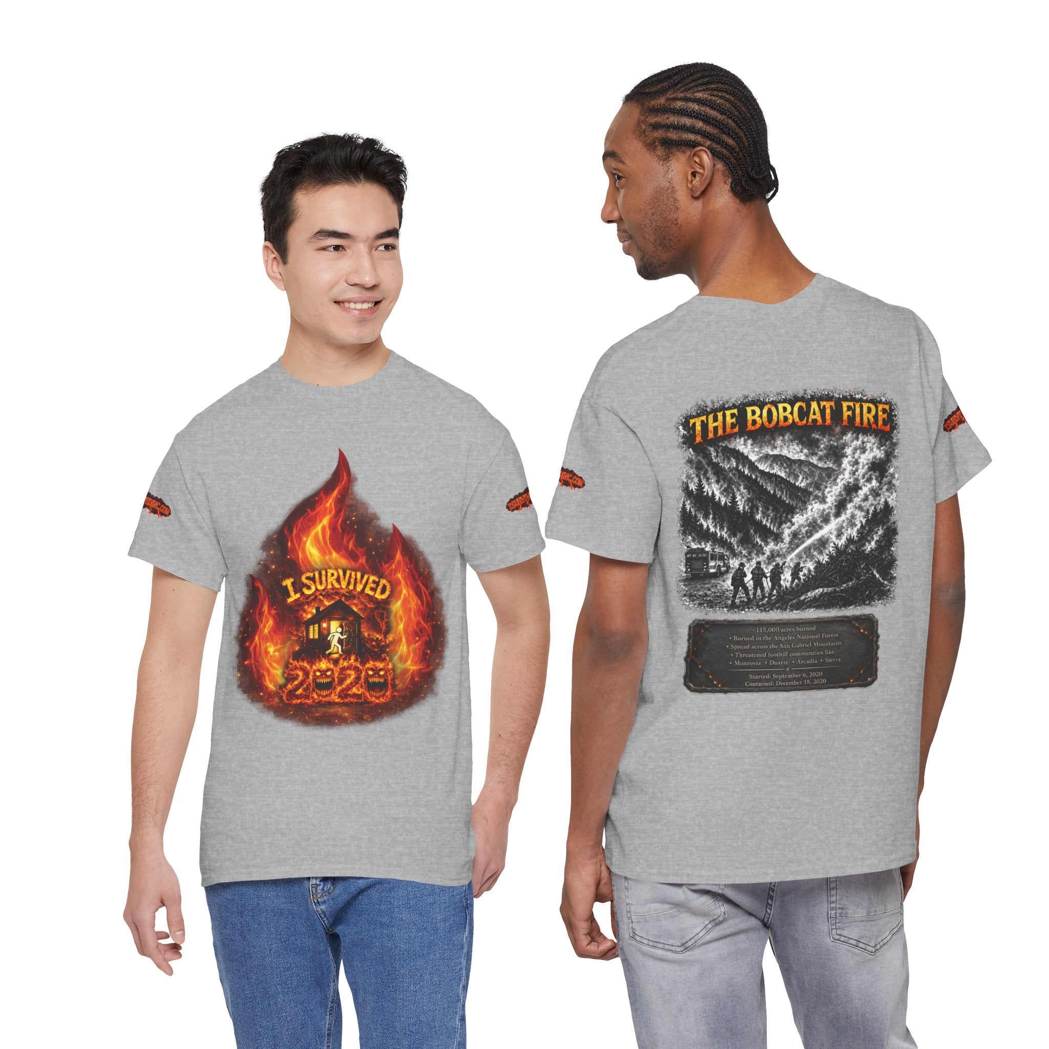 I Survived 2020 — Director's Cut S2:E2 "The Bobcat Fire" | Wildfire Edition Memorial Unisex Heavy Cotton Tee (SPECIAL EDITION)