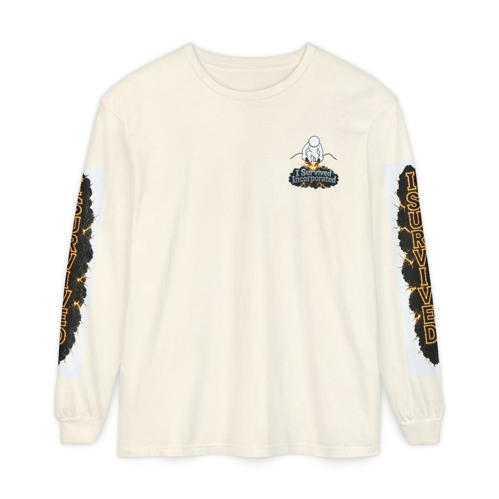 I Survived 2020 — "Please Stand By" Test Pattern Tee Special Edition Summer Premier Unisex Garment-Dyed Long Sleeve T-Shirt