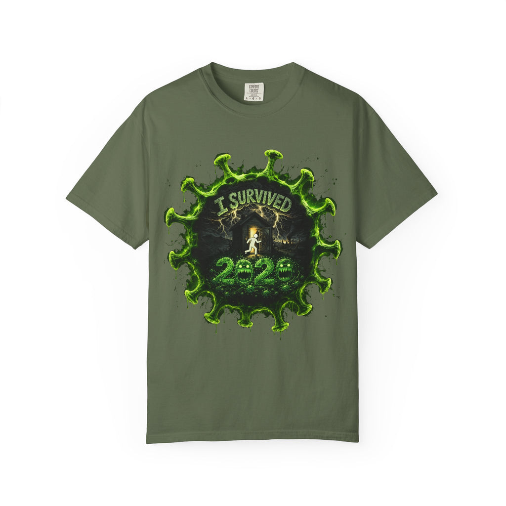 I Survived 2020 — Director's Cut S1:E3 "The Jab!" | Pandemic Edition Unisex Garment-Dyed T-shirt