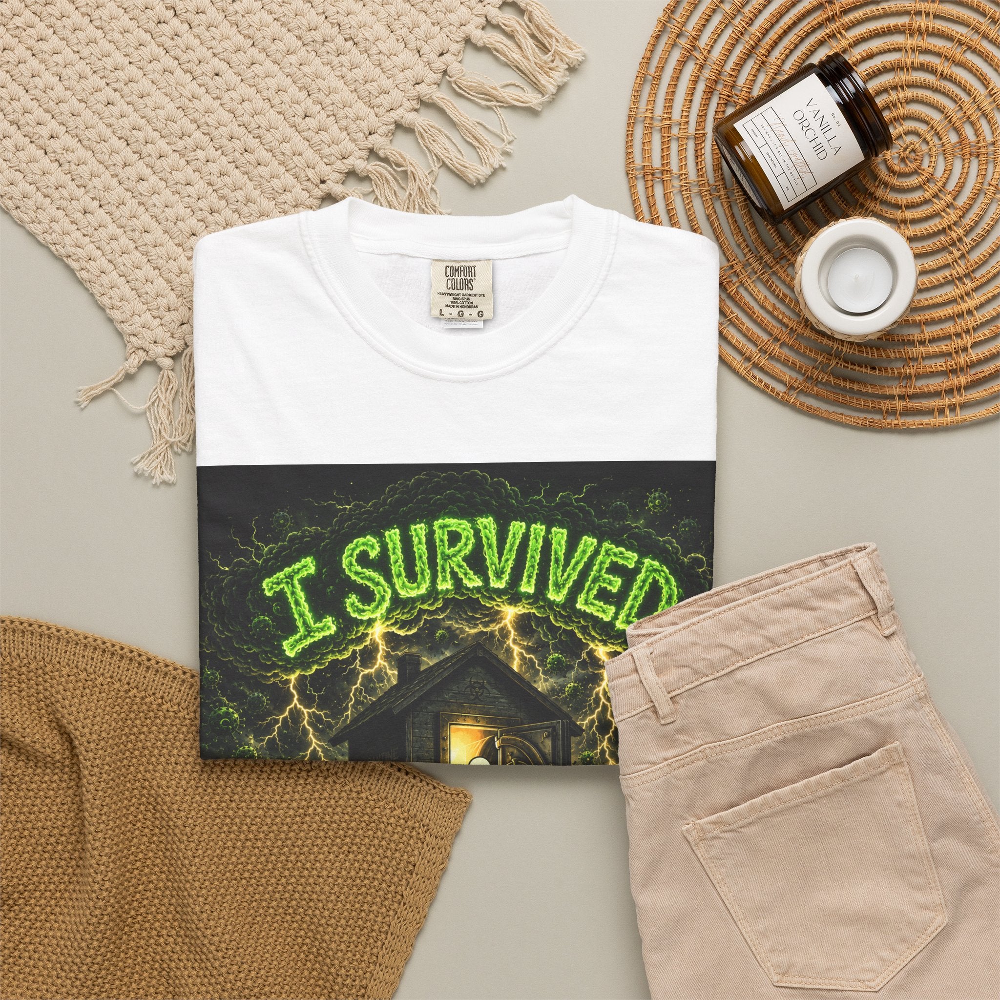 I Survived 2020 — PANDEMIC S1:E3: "The Jab!" Unisex Garment-Dyed T-shirt