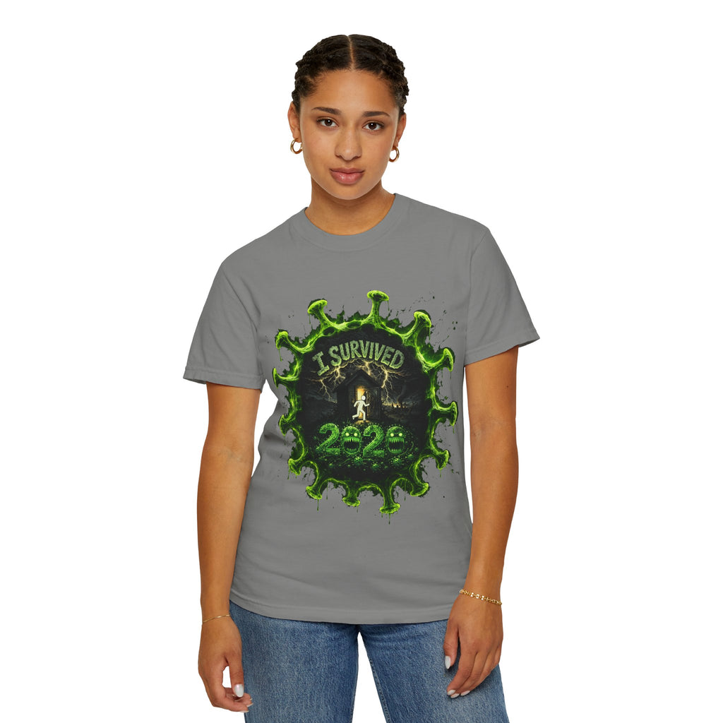 I Survived 2020 — Director's Cut S1:E4 "Mask Madness Mayhem Moment" | Pandemic Edition Unisex Garment-Dyed T-shirt