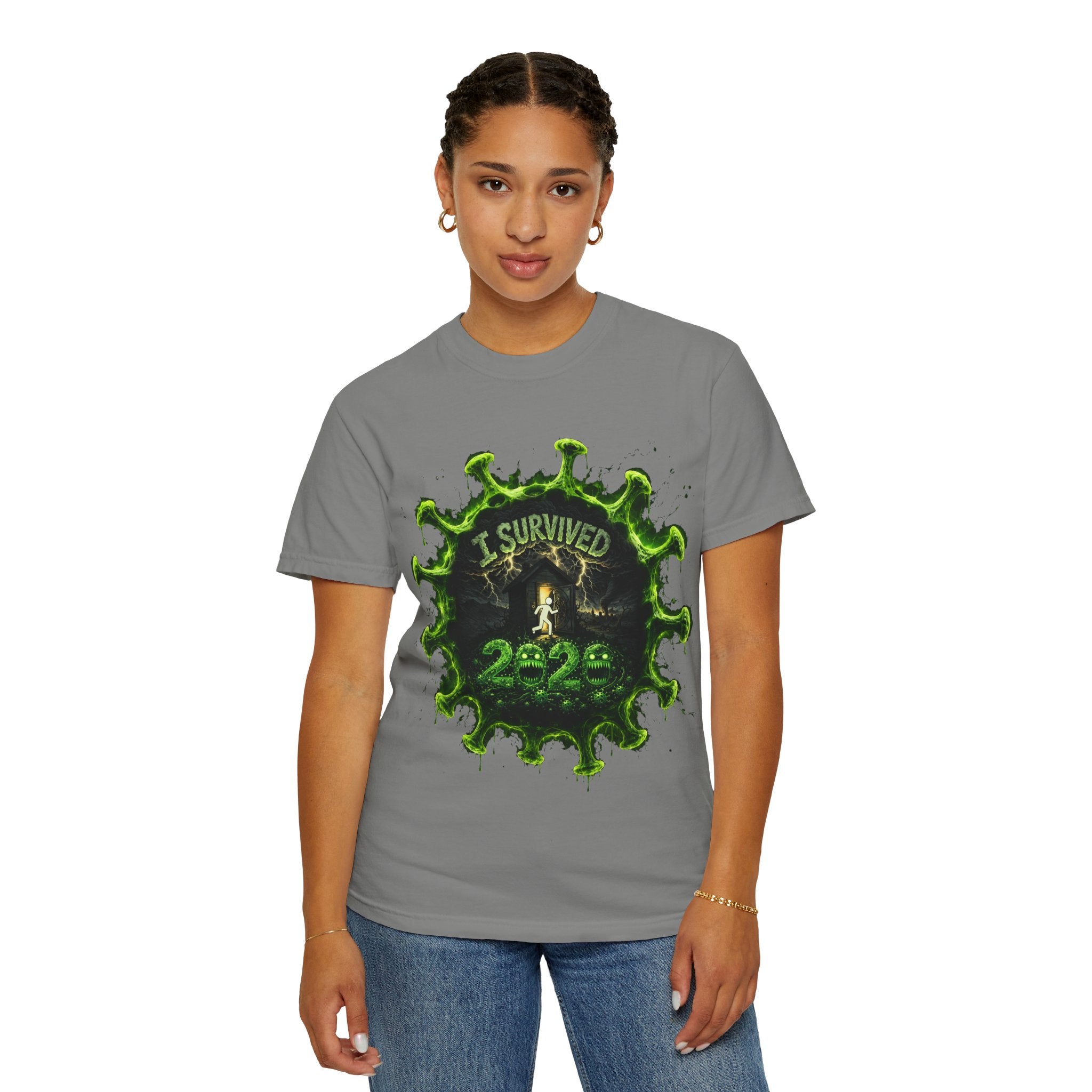 I Survived 2020 — Director's Cut S1:E4 "Mask Madness Mayhem Moment" | Pandemic Edition Unisex Garment-Dyed T-shirt