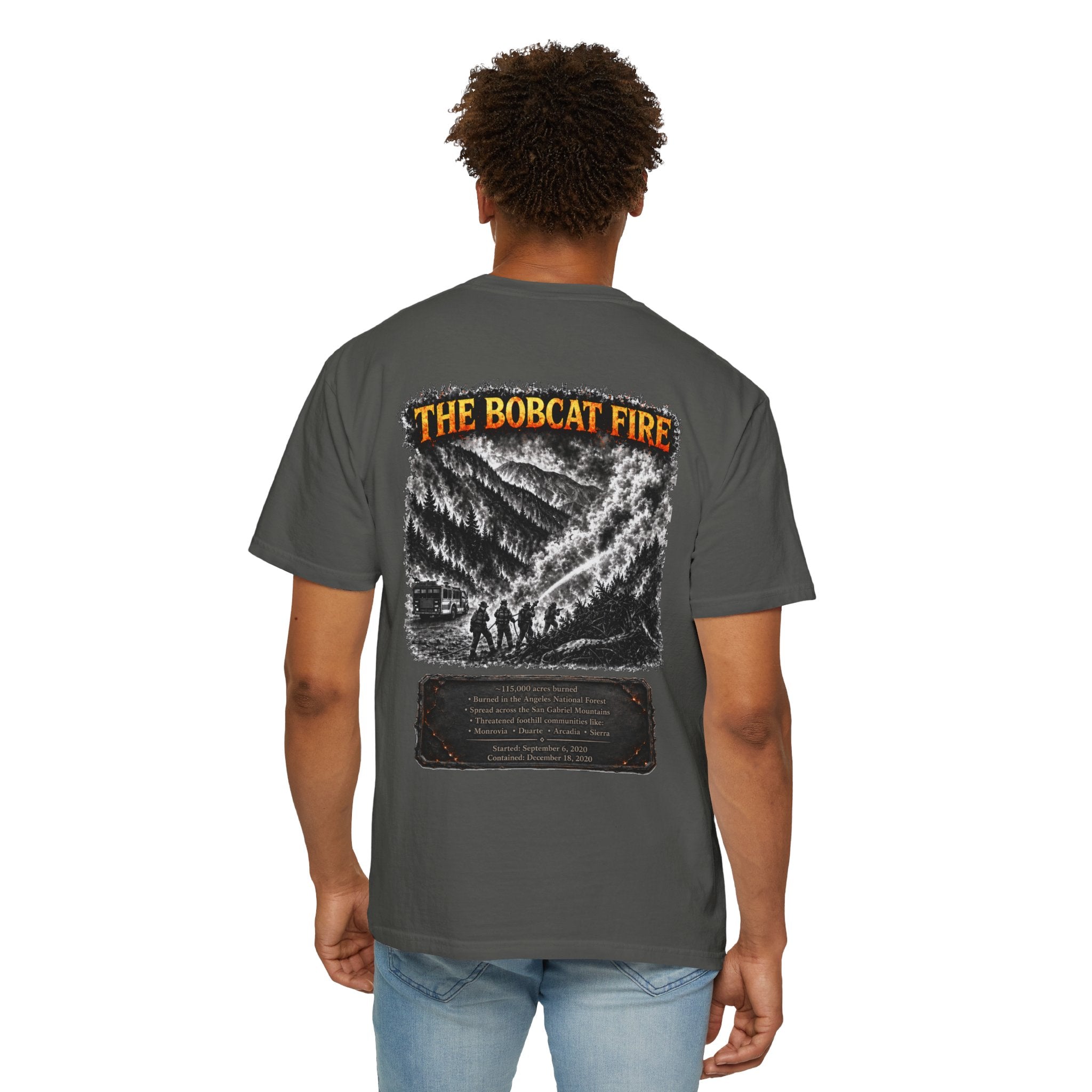 I Survived 2020 — WILDFIRES S2:E2: Director's Cut "The Bobcat Fire" Memorial Unisex Garment-Dyed T-shirt