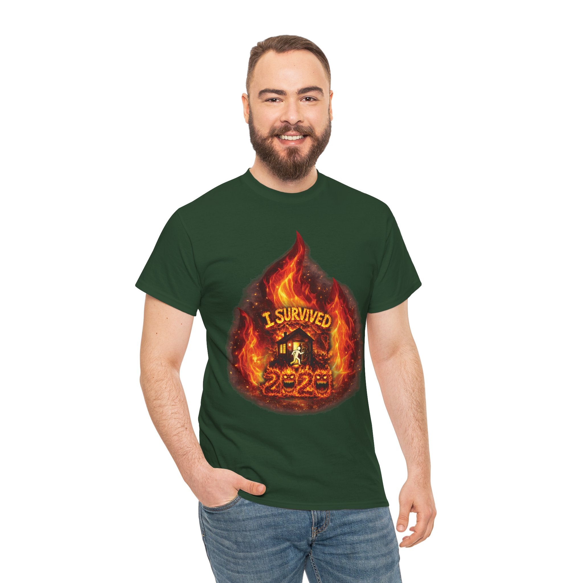 I Survived 2020 — Director's Cut S2:E1 "Berry Creek" | Wildfire Edition Memorial Unisex Heavy Cotton Tee