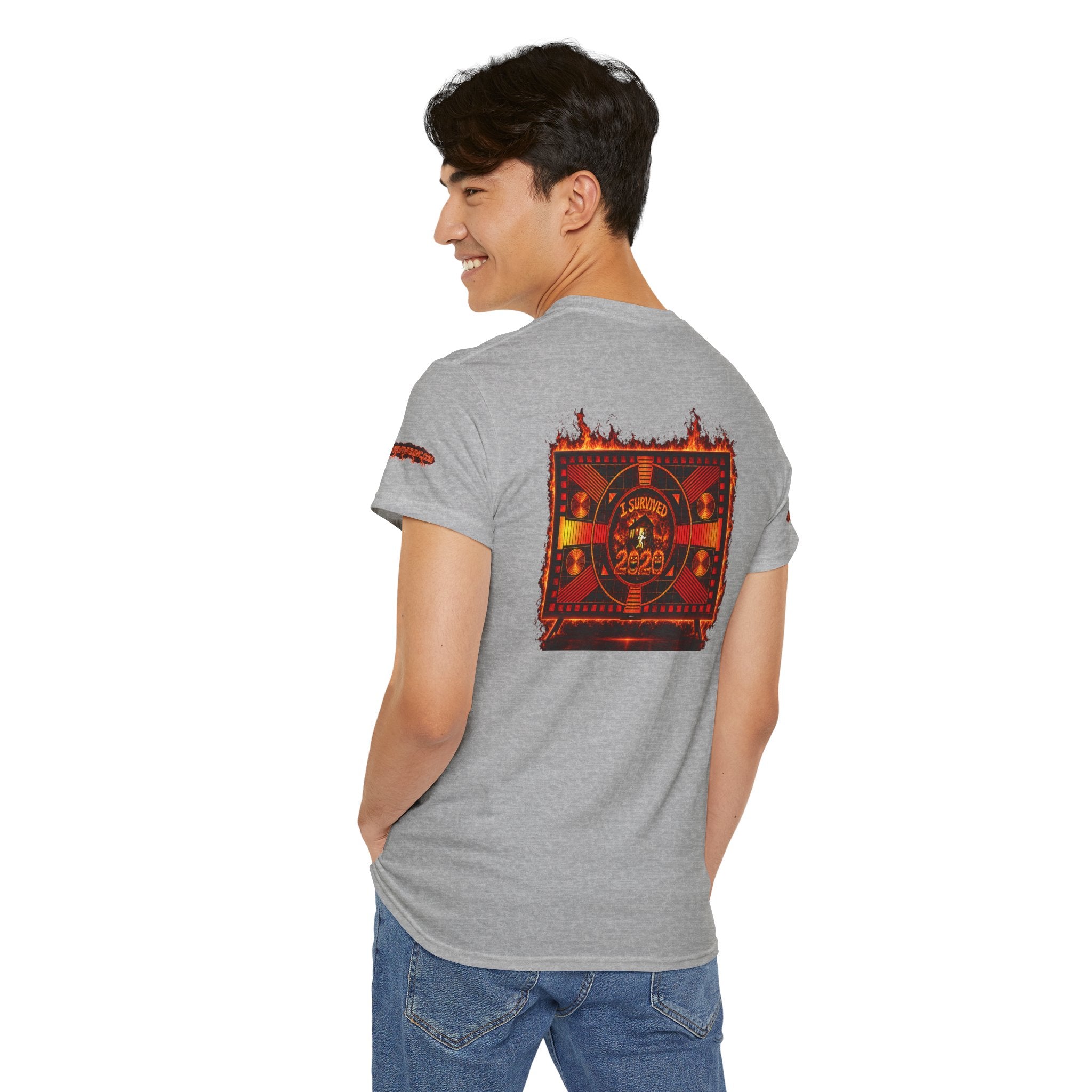 I Survived 2020 — "Please Stand By" Test Pattern Tee Wildfire Signal Special Edition Summer Premiere Unisex Heavy Cotton Tee