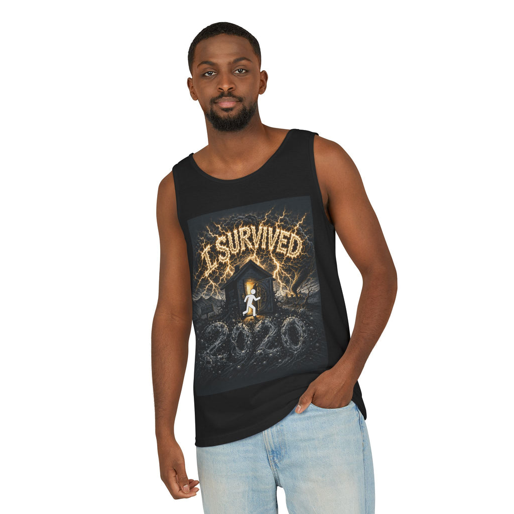 I Survived 2020 — Original Design Teaser Tee | Season 1 Premiere Drop Unisex Garment-Dyed Tank Top