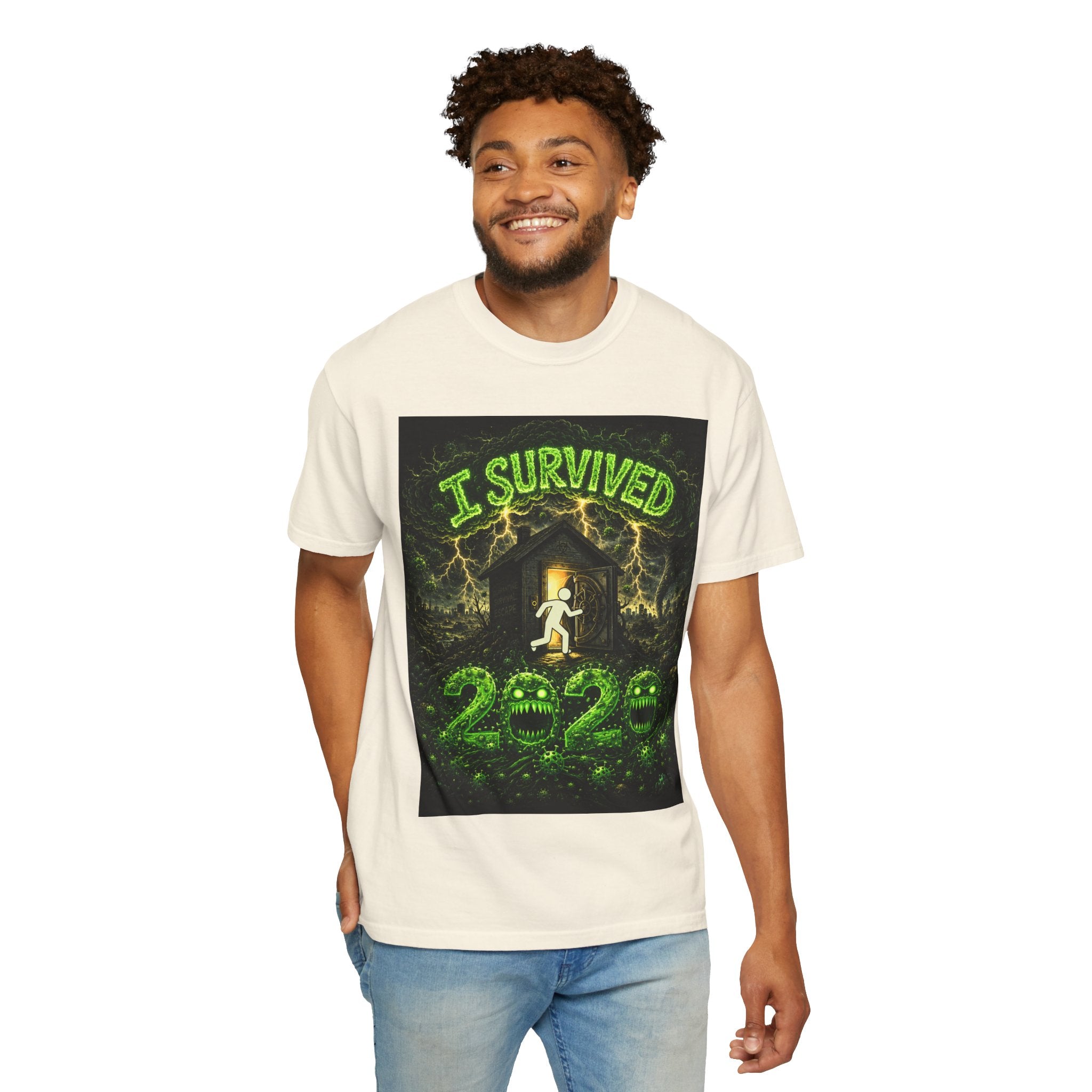 I Survived 2020 — S1:E1 "COVID-19: The Coronavirus" | Pandemic Edition Unisex Garment-Dyed T-shirt