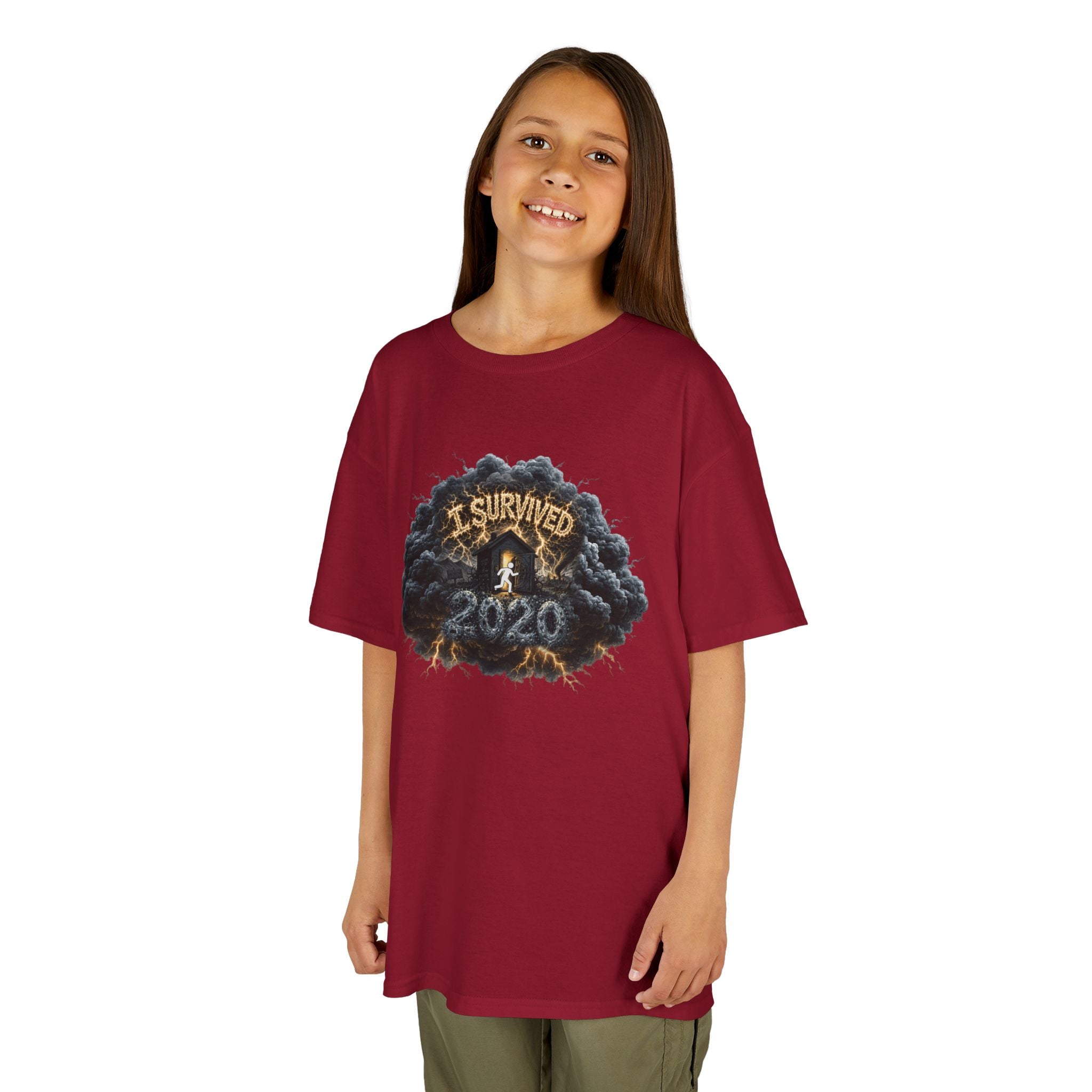 I Survived 2020 — Director's Cut Original Design Teaser Tee | Season 1 Premiere Drop Kids Heavy Cotton™ Tee
