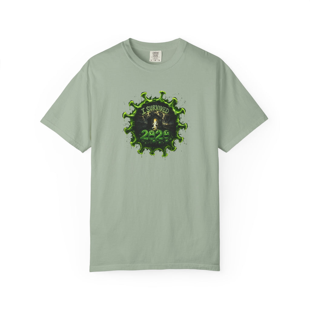 I Survived 2020 — PANDEMIC S1:E4: Director's Cut "Mask Madness" Unisex Garment-Dyed T-shirt