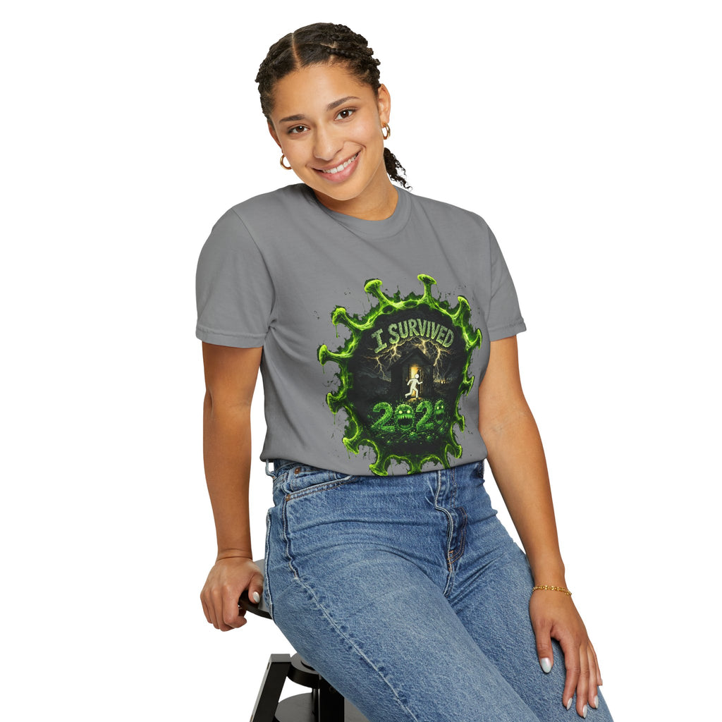 I Survived 2020 — Director's Cut S1:E1 "COVID-19: The Coronavirus" | Pandemic Edition Unisex Garment-Dyed T-shirt