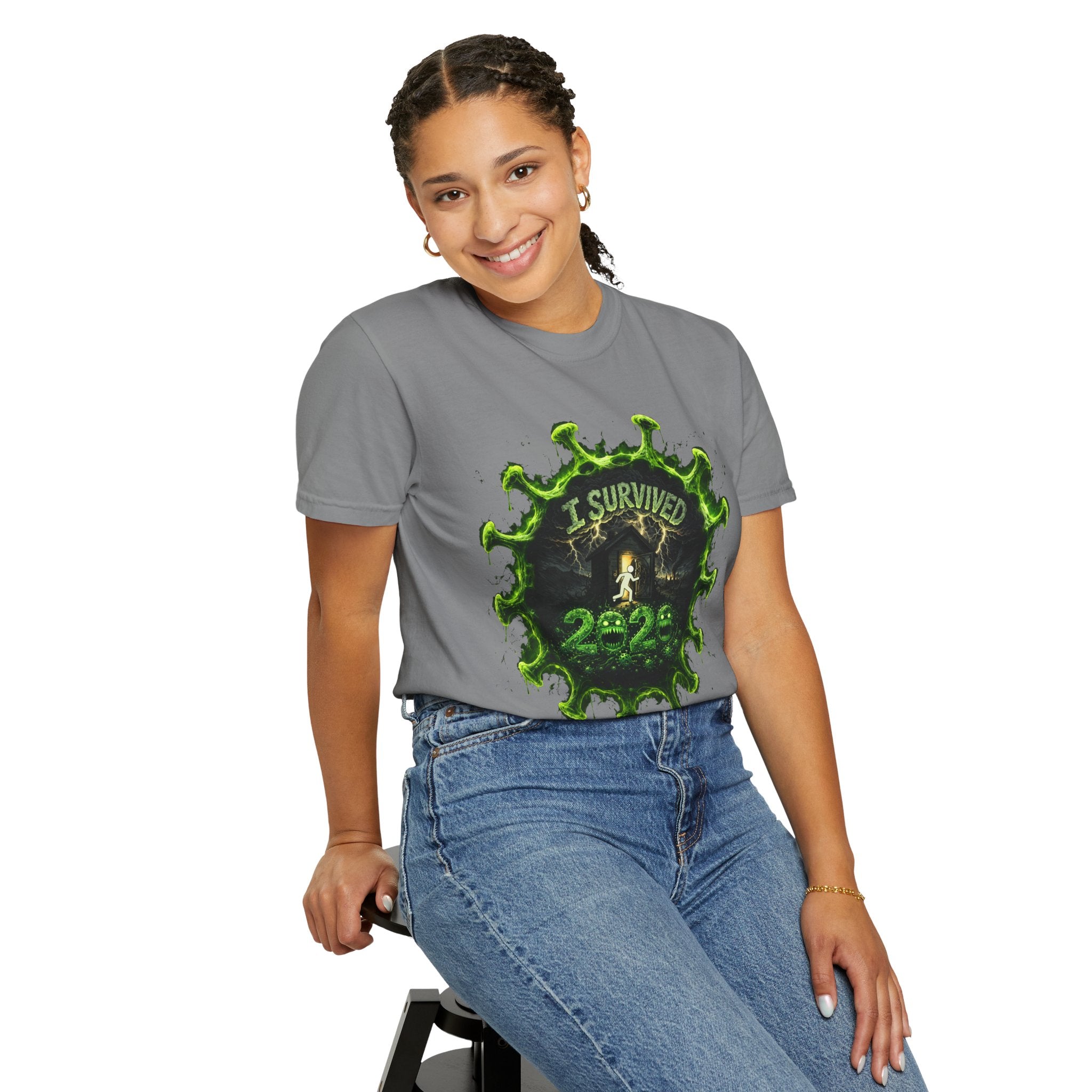I Survived 2020 — Director's Cut S1:E1 "COVID-19: The Coronavirus" | Pandemic Edition Unisex Garment-Dyed T-shirt