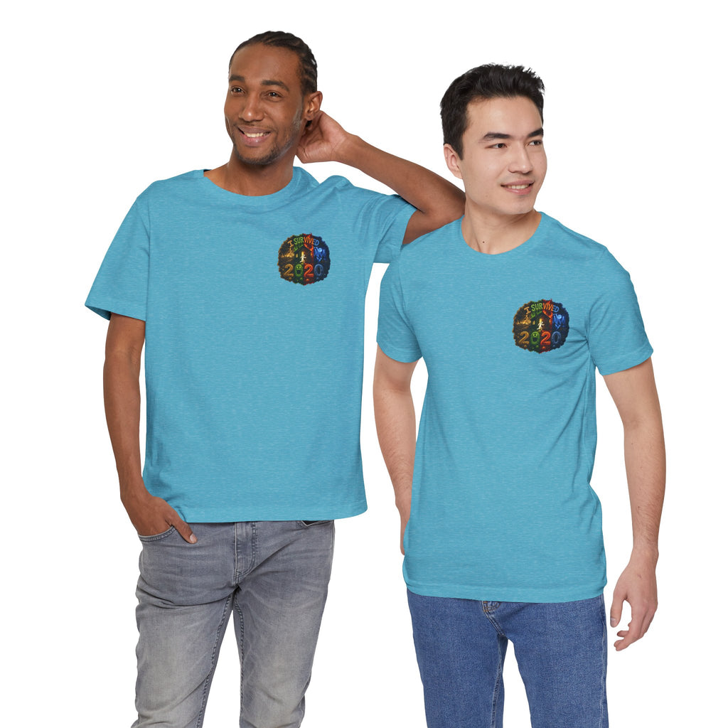 I Survived 2020 — "No Signal" Test Pattern Tee Alien Broadcast Finale Summer Premiere Unisex Jersey Short Sleeve Tee