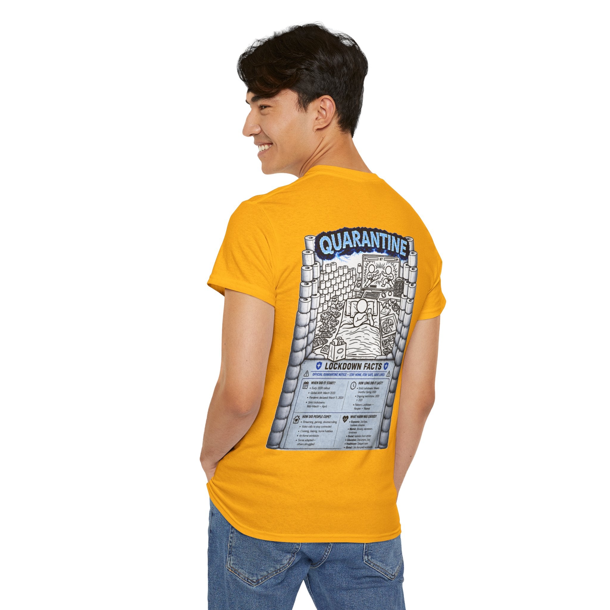 I Survived 2020 — LOCKDOWN S3:E1: Director's Cut "Quarantine" Unisex Heavy Cotton Tee