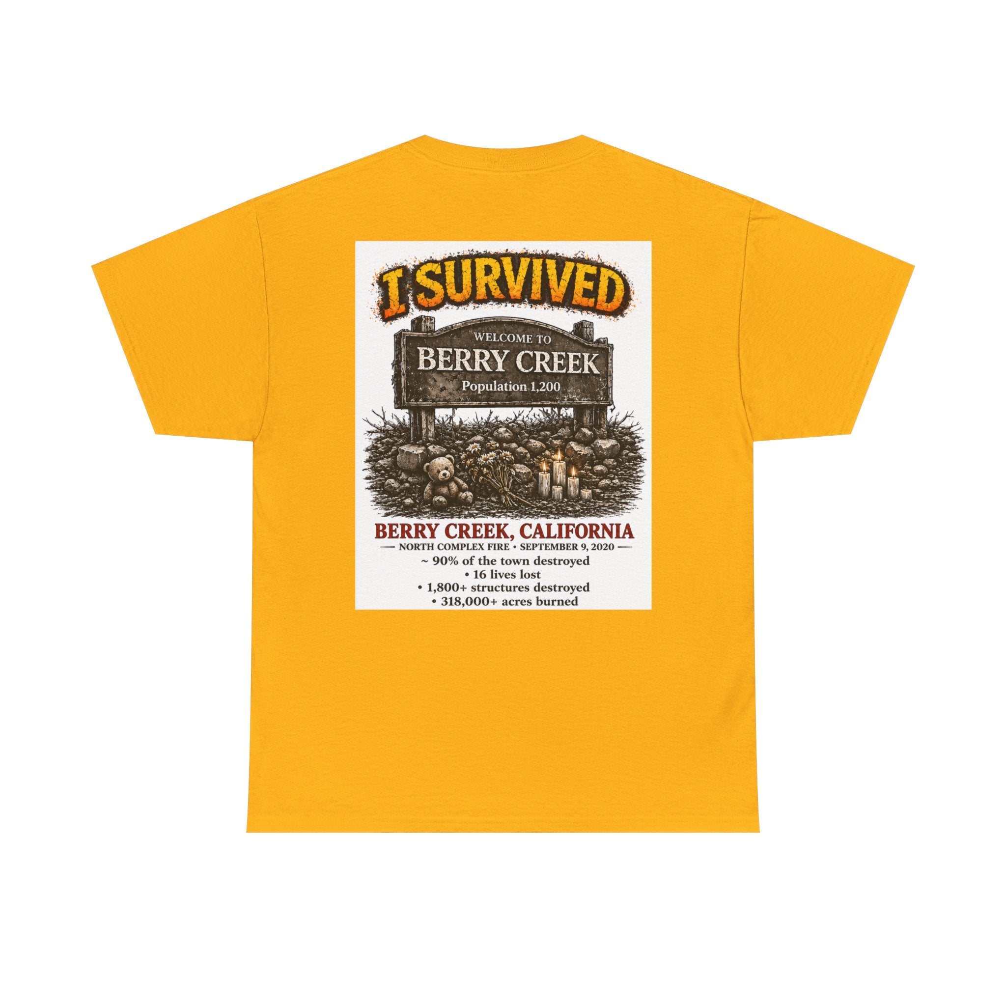 I Survived 2020 — S2:E1 "Berry Creek" | Wildfire Edition Memorial Unisex Heavy Cotton Tee