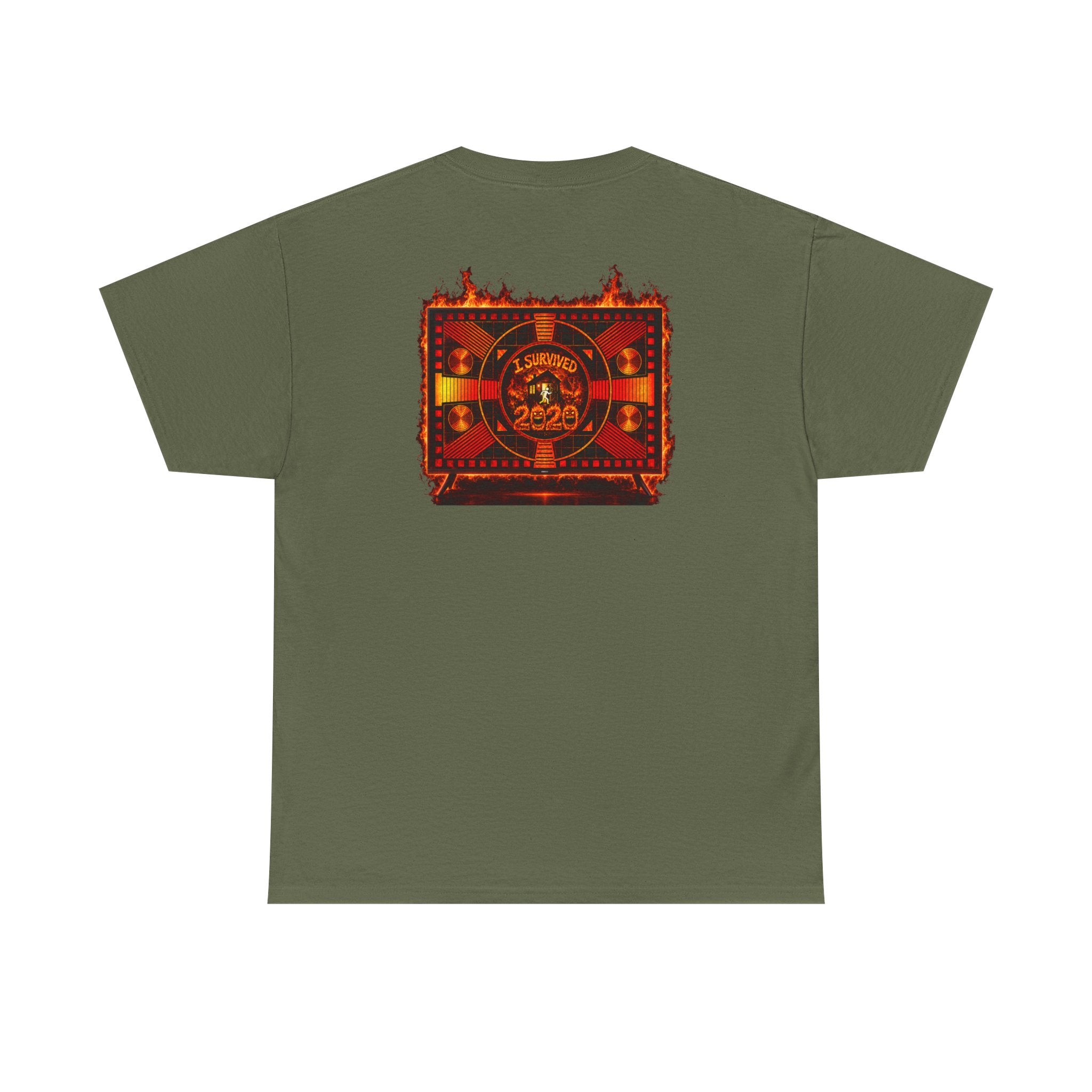 I Survived 2020 — "Please Stand By" Test Pattern Tee Wildfire Signal Edition Summer Premiere Unisex Heavy Cotton Tee