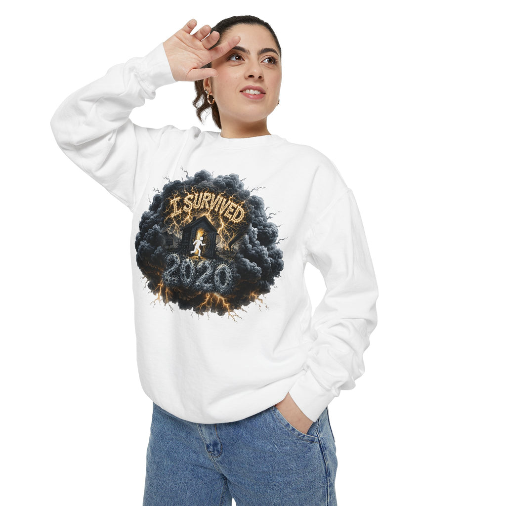 I Survived 2020 — Director's Cut Original Design Teaser Sweatshirt | Season 1 Premiere Drop Unisex Garment-Dyed Sweatshirt